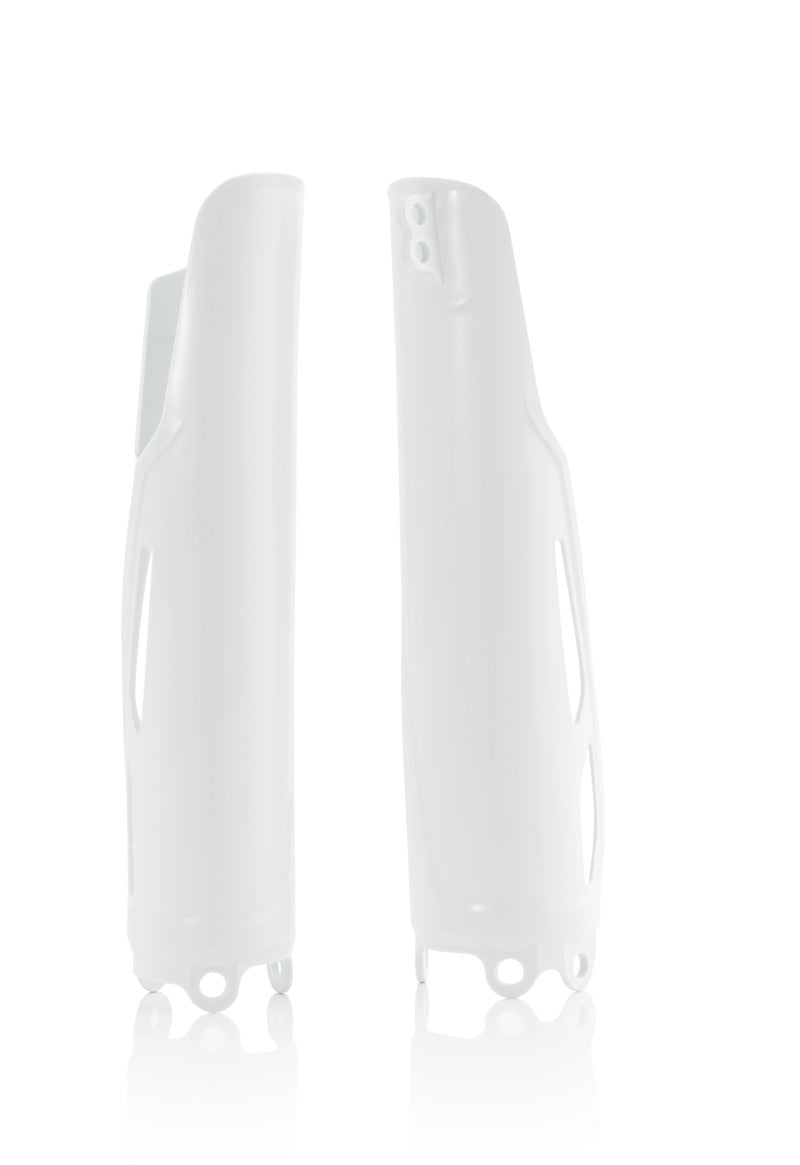 Acerbis Lower Fork Cover Set for Honda CRF250R/RX/450R/RX/L/X (2019-2024) - White | Dirt Bike Fork Protectors | Off-Road Motorcycle Accessories for Trail Riding & Motocross Racing