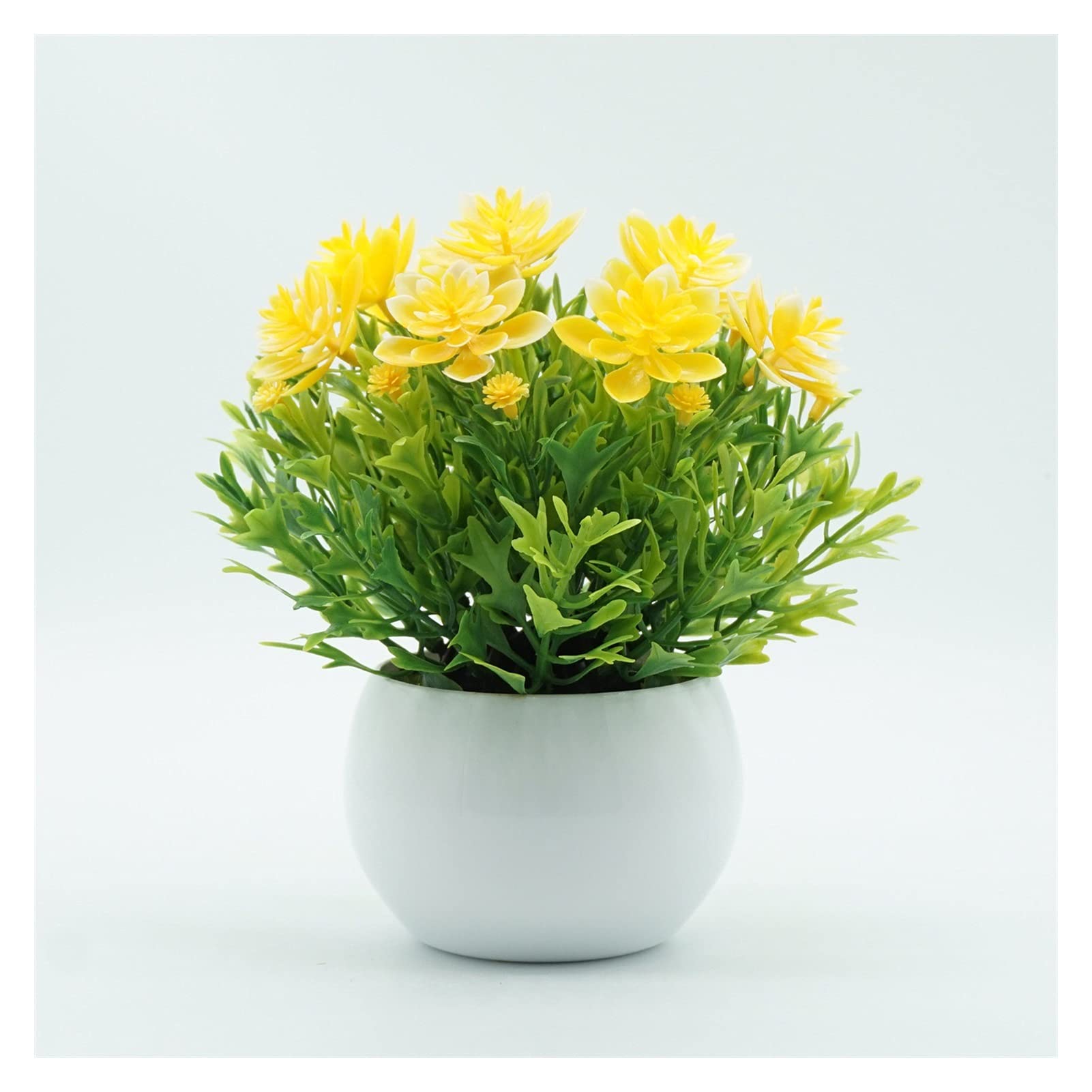 ZLASS Artificial Potted Plants - Mini Fake Plants Plastic Flowers Small Simulation Bonsai for Home Office Desk Balcony Decor (Set of 3, Green) - Perfect for Modern Interior Design, Wedding Centerpieces & Gift Ideas