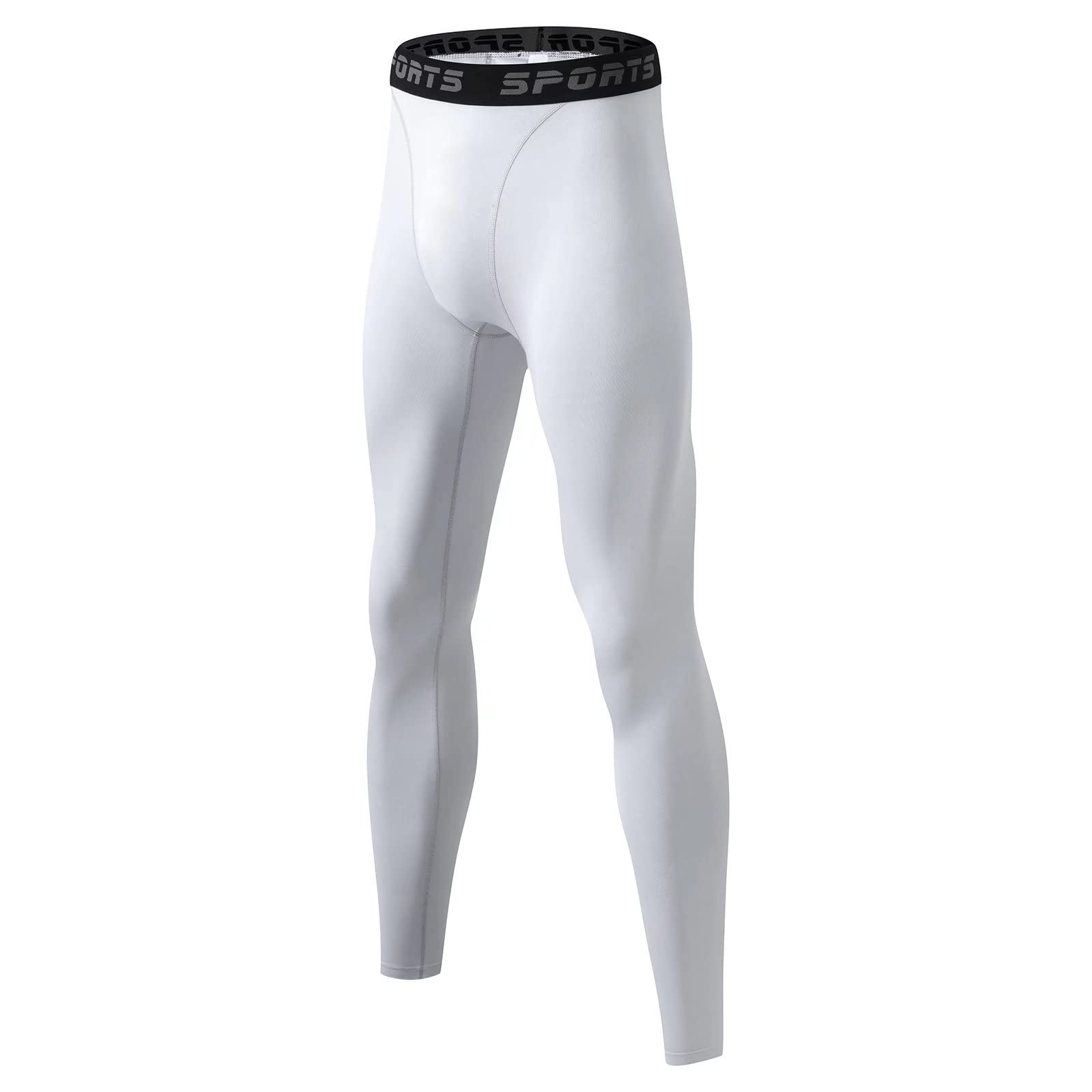 1 or 2 Pack Men's Compression Pants - Cool Dry Basketball Running Tights for Workout & Gym - Moisture Wicking Athletic Leggings for Men - Perfect for Sports, Training & Active Lifestyle
