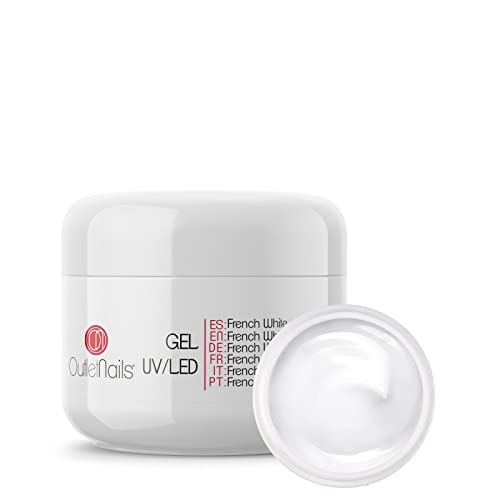 UV Gel Nail Polish French White 30ml - Professional Salon Quality for Manicures & Pedicures - Perfect for Nail Art, French Tips, and DIY Nail Designs at Home
