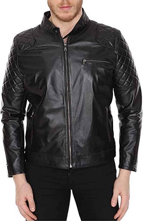 Men's Black Leather Jacket - Premium Motorcycle Biker Jacket with Stylish Design | Perfect for Riding, Casual Wear & Outdoor Adventures