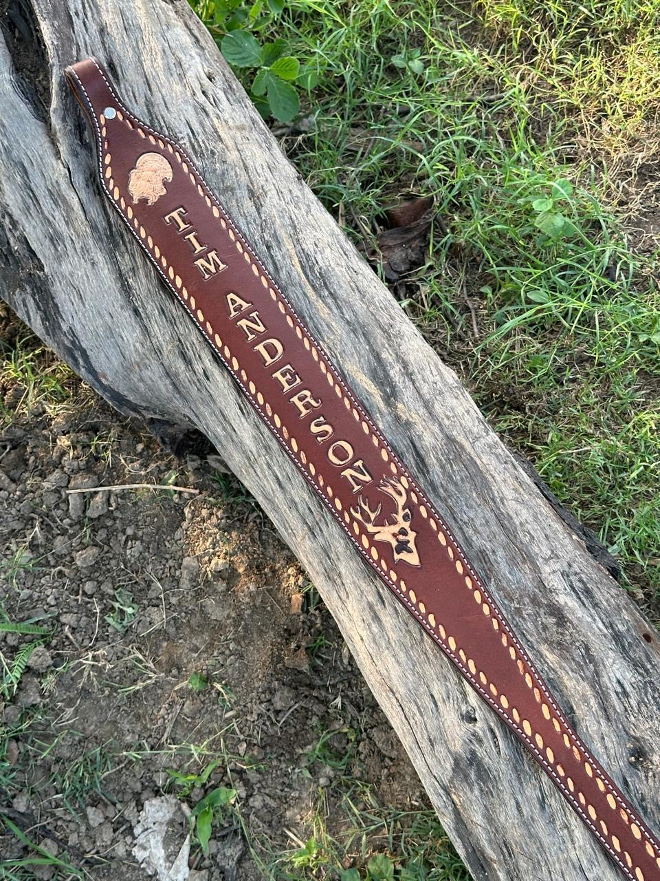 Custom Handmade Leather Rifle Sling - Personalized Engraved Hunting & Shooting Accessory - Perfect for Hunting, Shooting Sports & Outdoor Adventures