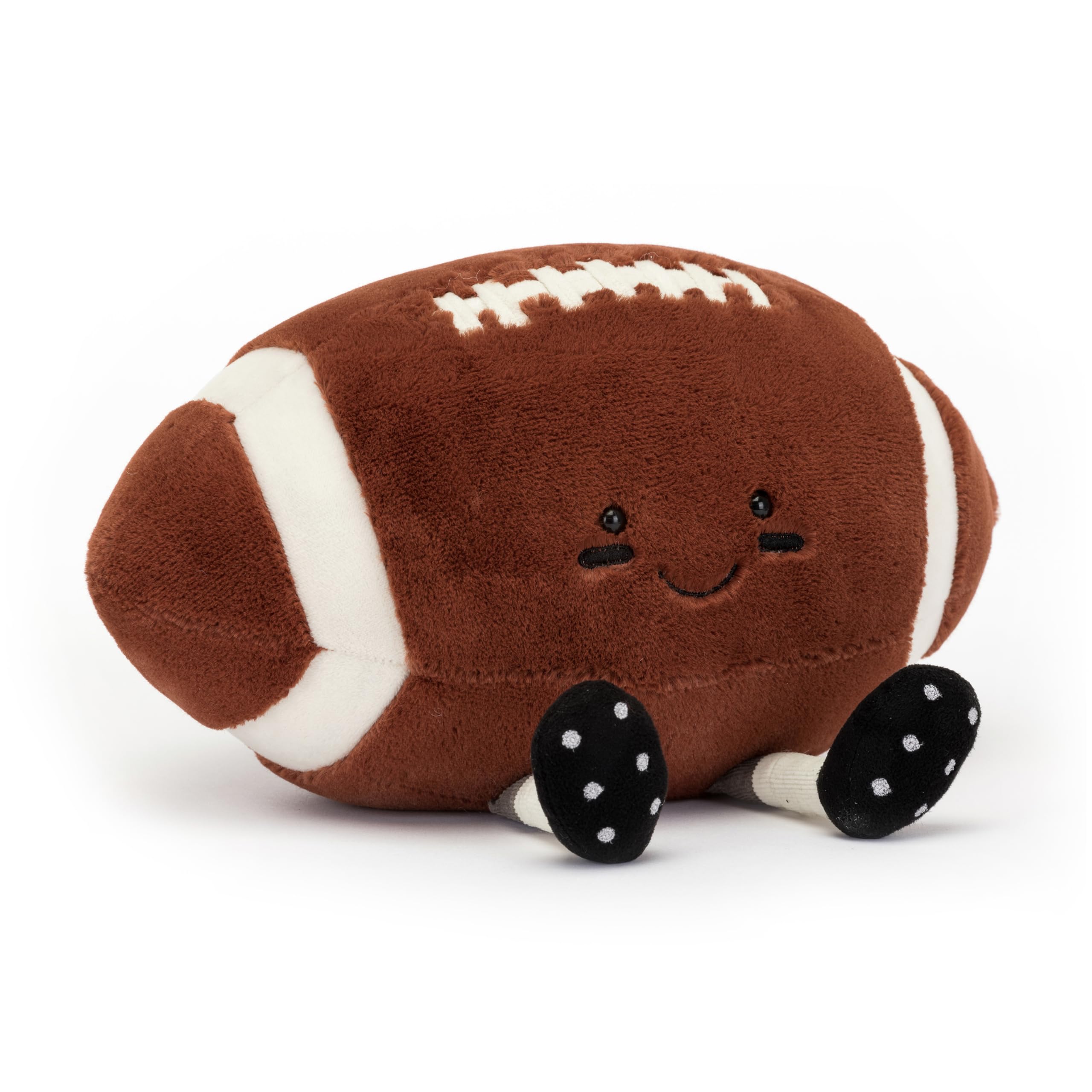 Jellycat Amuseables 11-Inch Football Plush Toy - Soft Stuffed Animal for Sports Fans & Collectors | Perfect Gift for Soccer Enthusiasts, Game Day Decor, and Kids' Bedroom