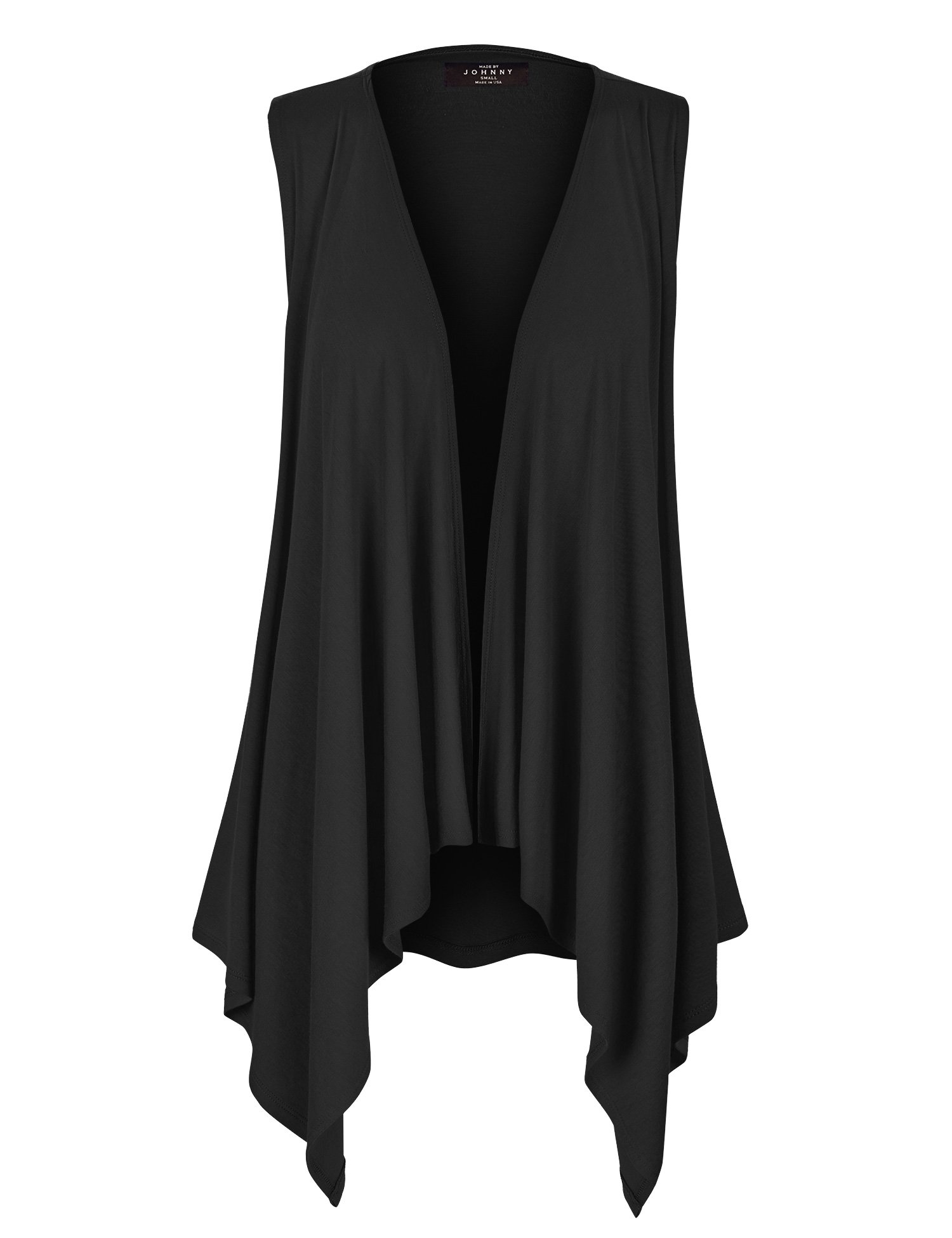 Made By Johnny Women's Lightweight Sleeveless Draped Open Cardigan - Perfect for Summer Cover-Ups, Beach Outfits & Casual Layering