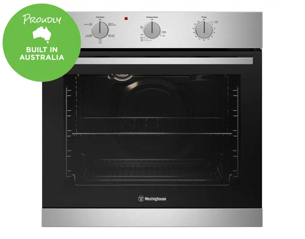 Westinghouse WVE612SCP 60cm 5-in-1 Multi-Function Oven with Convection, Grill & Bake - Stainless Steel for Kitchen, Baking & Roasting