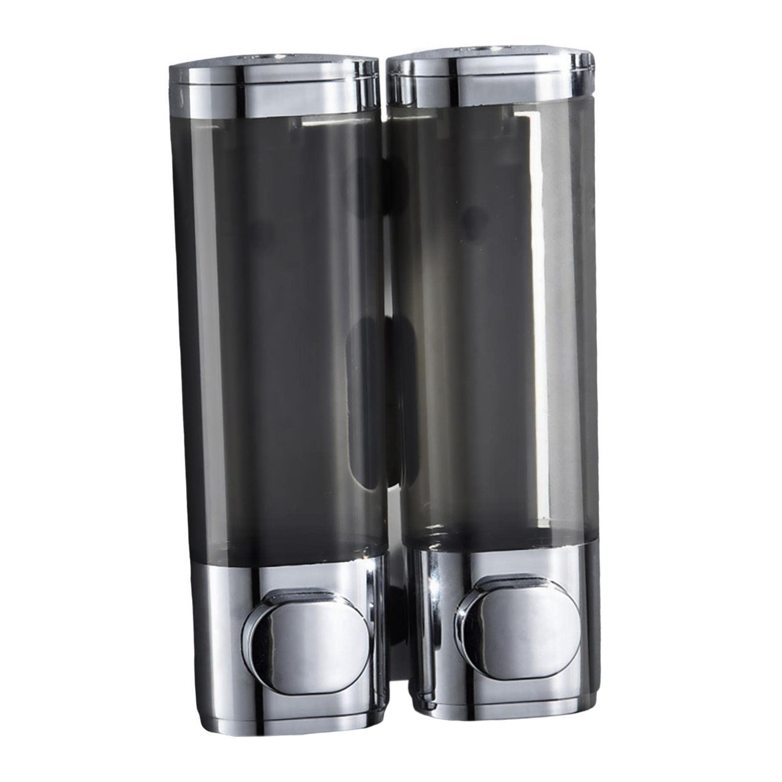 Wall Mount Manual Hand Soap Dispenser - Dual Silver, Commercial Grade for Hotel, School, Kitchen & Restaurant | Touchless Gel & Lotion Dispenser for Hygienic Hand Washing in High-Traffic Areas