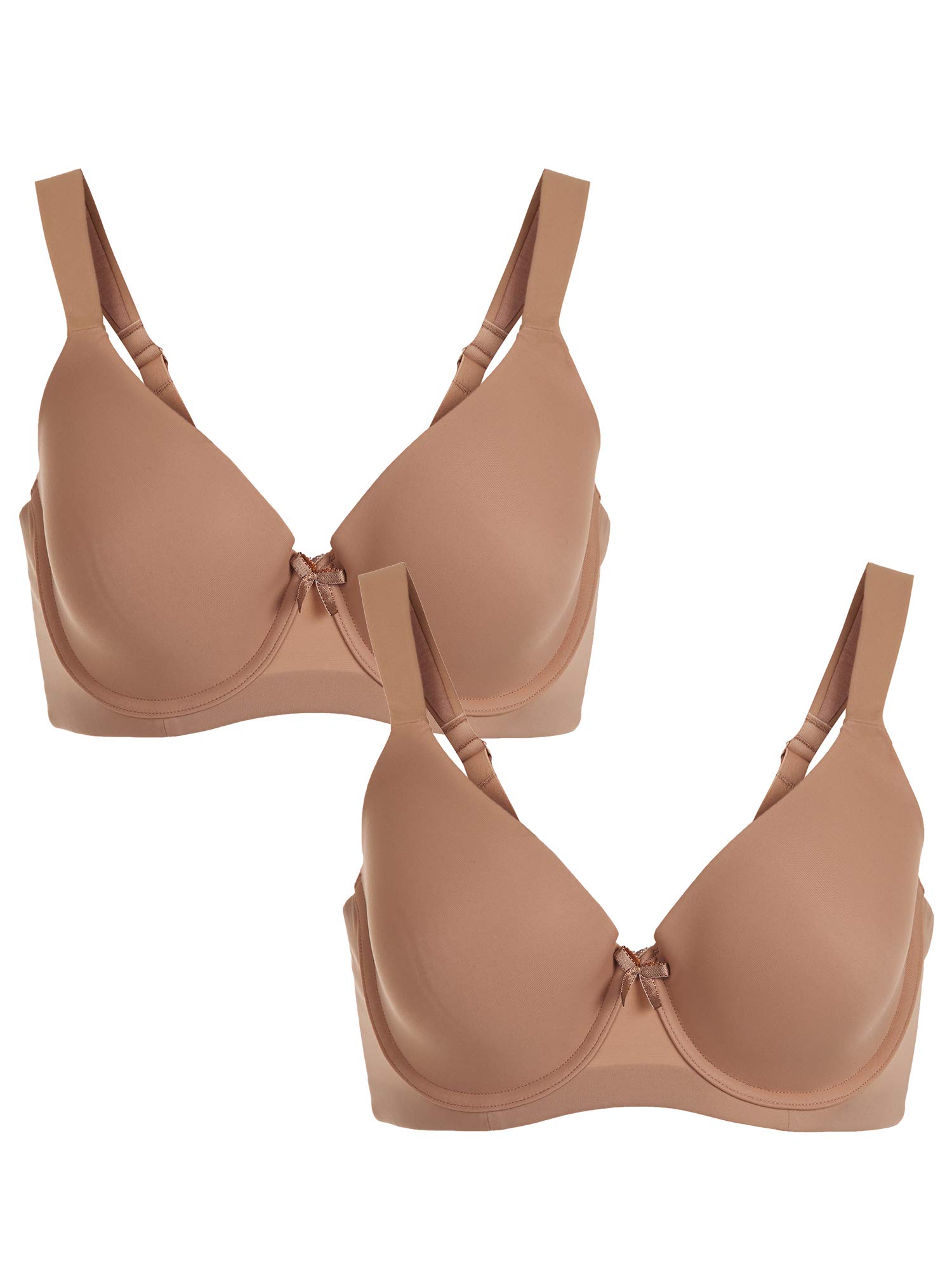 LEADING LADY The Brigitte Classic T-Shirt Underwire Bra - Comfortable Padded Bras for Women with Plus Sizes - Perfect for Everyday Wear, Work & Casual Outfits