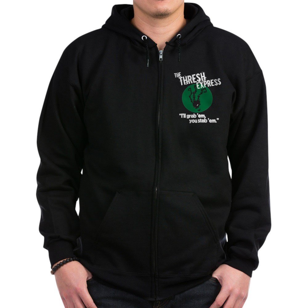Thresh Express White Zip Hoodie - Lightweight Pullover Sweatshirt for Men & Women | Perfect for Casual Wear, Gaming, and Esports Fans | Machine Washable & Comfortable Fit