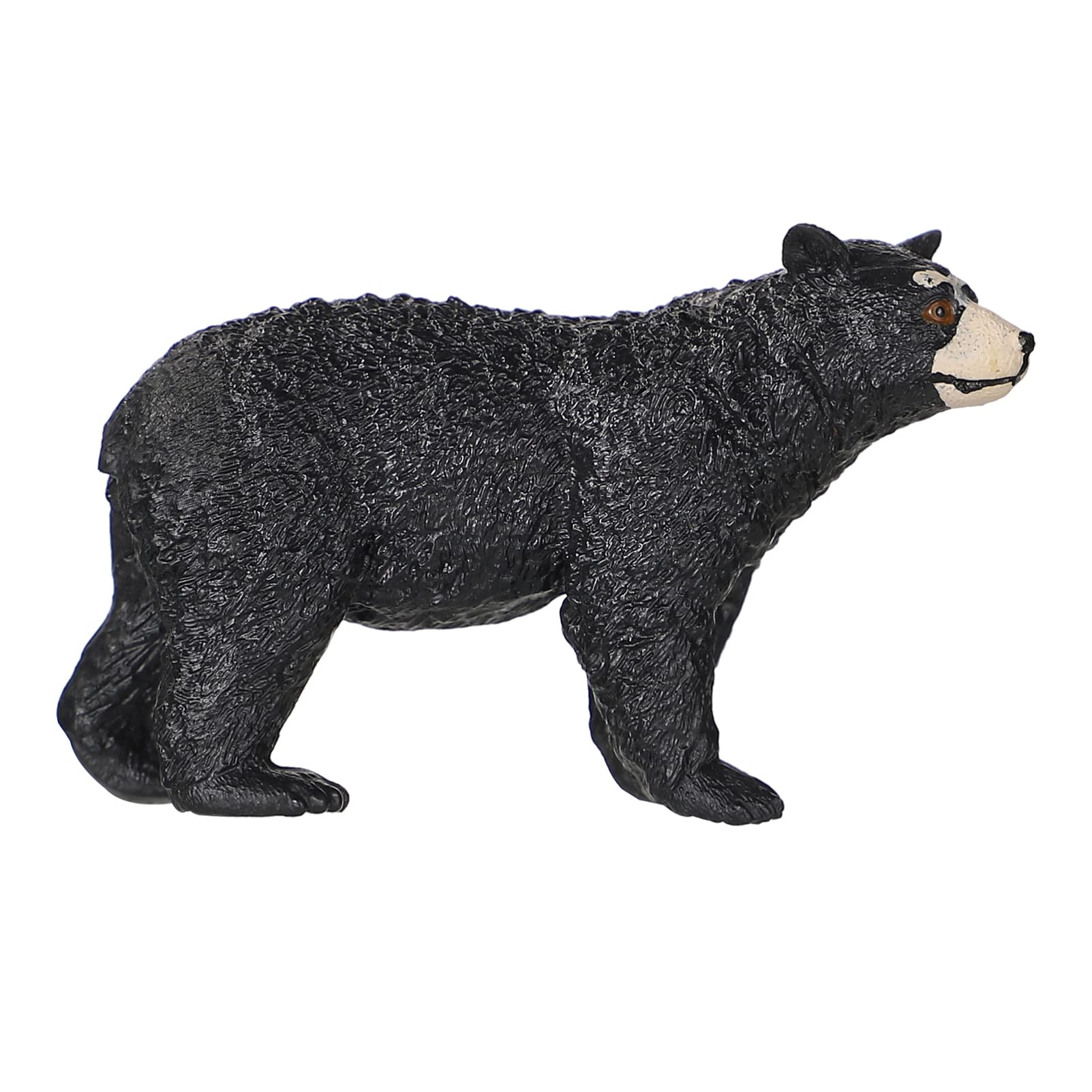 **Asian Black Bear Plastic Animal Figure - Realistic Wildlife Toy for Kids, Educational Playset, Desktop Decor, Solid Plastic Material, Perfect for Playtime, Learning & Home Decoration**