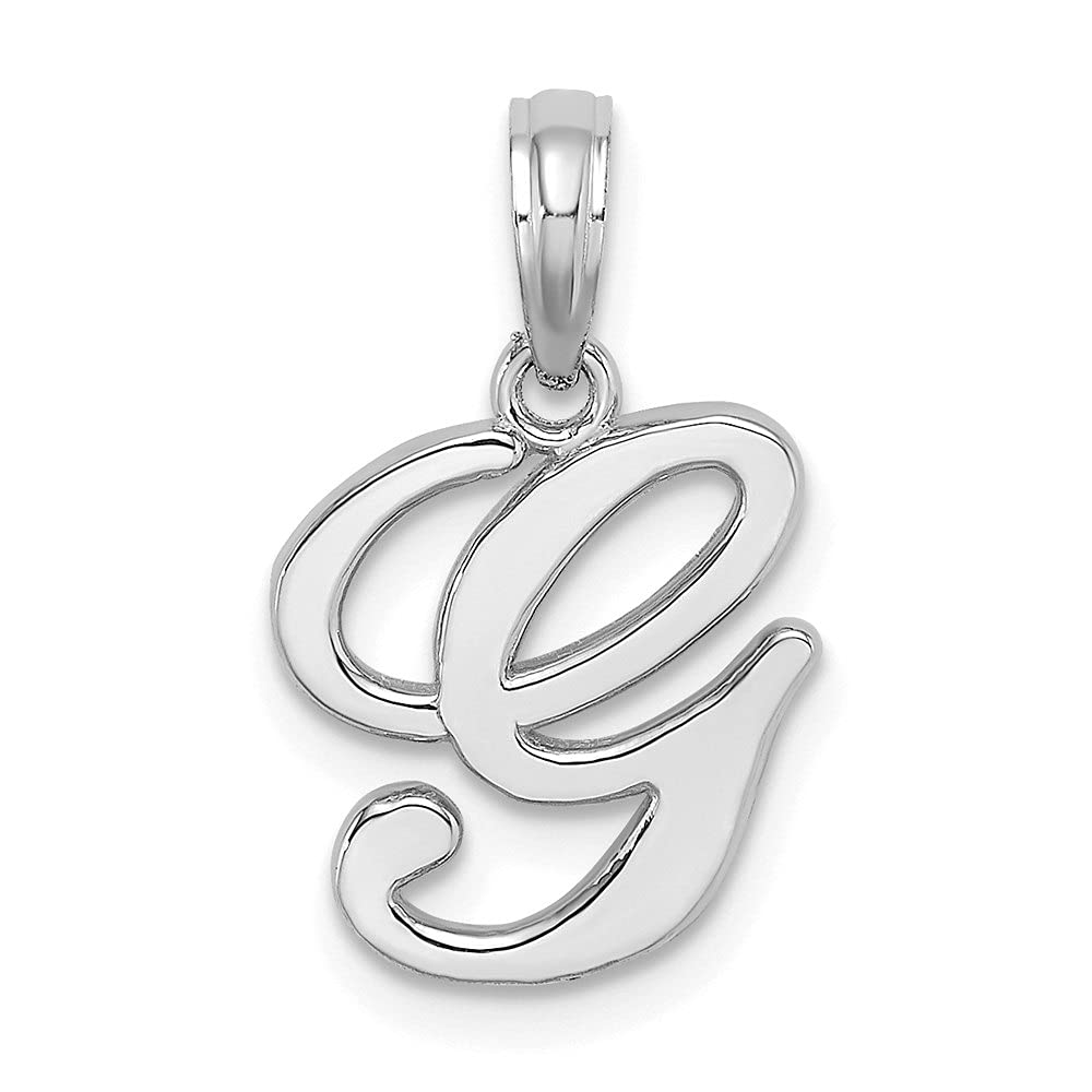 14K White Gold Script Letter W Initial Pendant Necklace - Elegant Women's Fine Jewelry for Gifts, Anniversaries & Special Occasions | Perfect for Everyday Wear, Date Nights & Formal Events