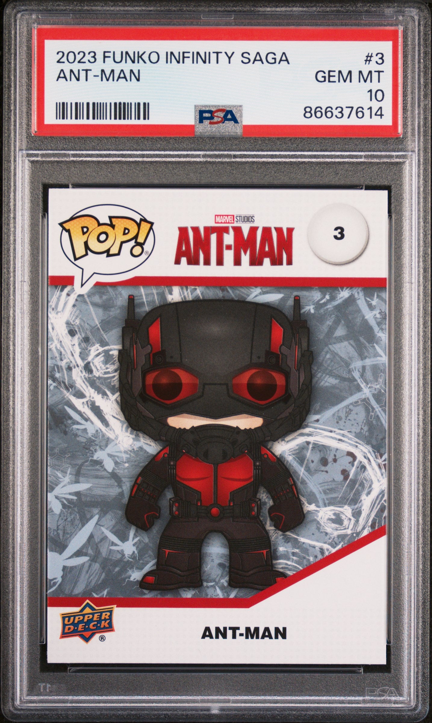 2023 Upper Deck Funko Pop Marvel Ant-Man #3 PSA 10 Graded Collectible - Perfect for Marvel Fans, Comic Book Collectors & Display Shelves