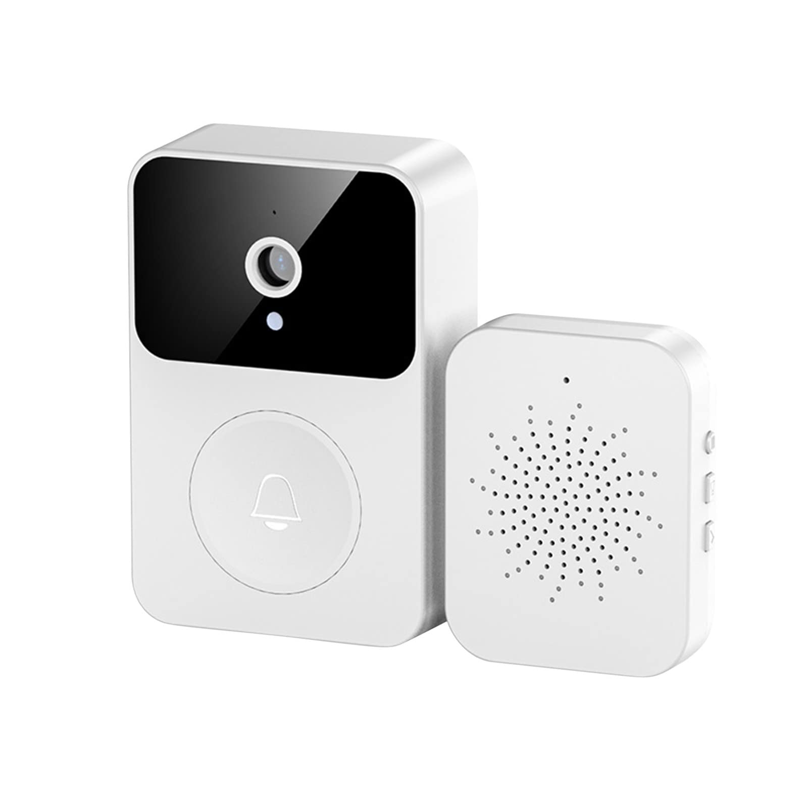 Amikadom Smart Wireless Video Doorbell with HD Night Vision, WiFi, Rechargeable Battery & 2-Way Audio - Home Security Intercom System for Front Door, Apartment, Office (Weatherproof & Easy Installation)