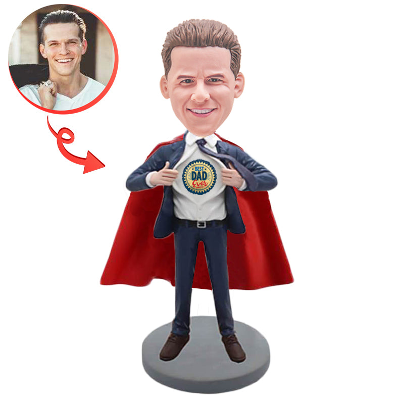 Custom Suit Bobblehead - Personalized Father's Day Gift for Best Dad Ever | Office Desk Decor, Wedding Cake Topper, Retirement Party Souvenir