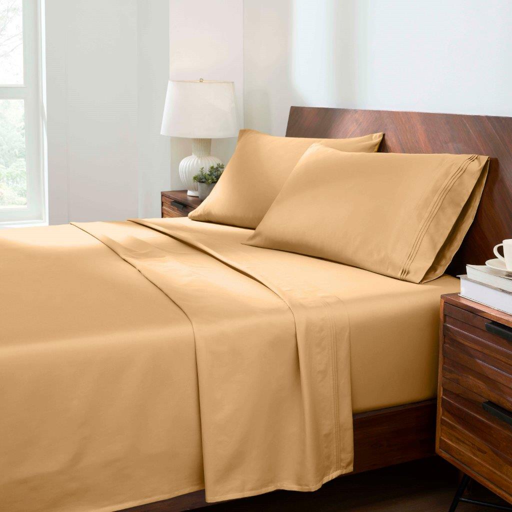 Premium 1500 Thread Count Egyptian Cotton Sheet Set - Eco-Friendly, Breathable & Hypoallergenic - Perfect for Luxury Bedding & Hot Sleepers