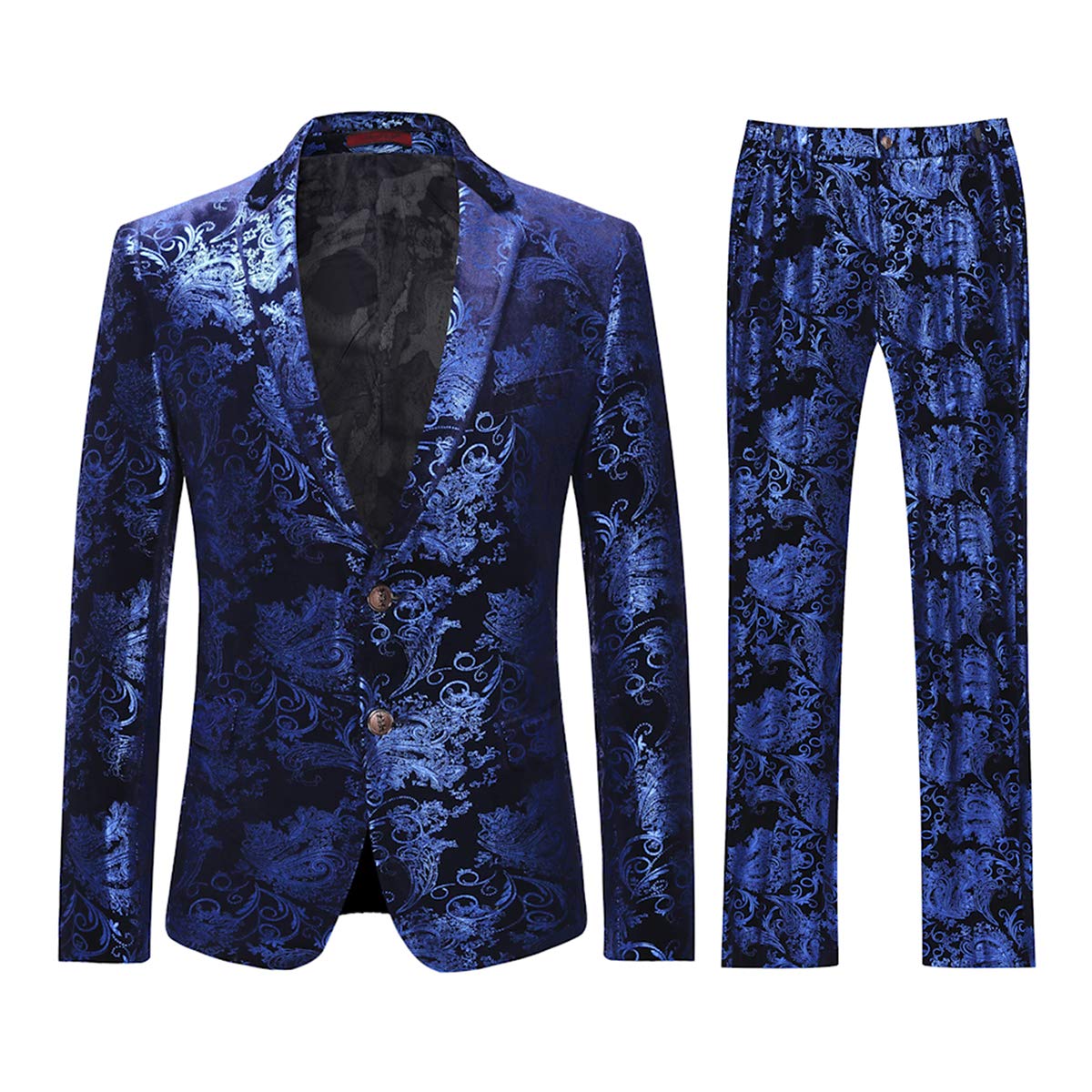 Cloudstyle Men's Slim Fit Single-Breasted 2-Piece Suit Set with 2 Buttons | Formal Business Attire for Weddings, Interviews & Office Wear