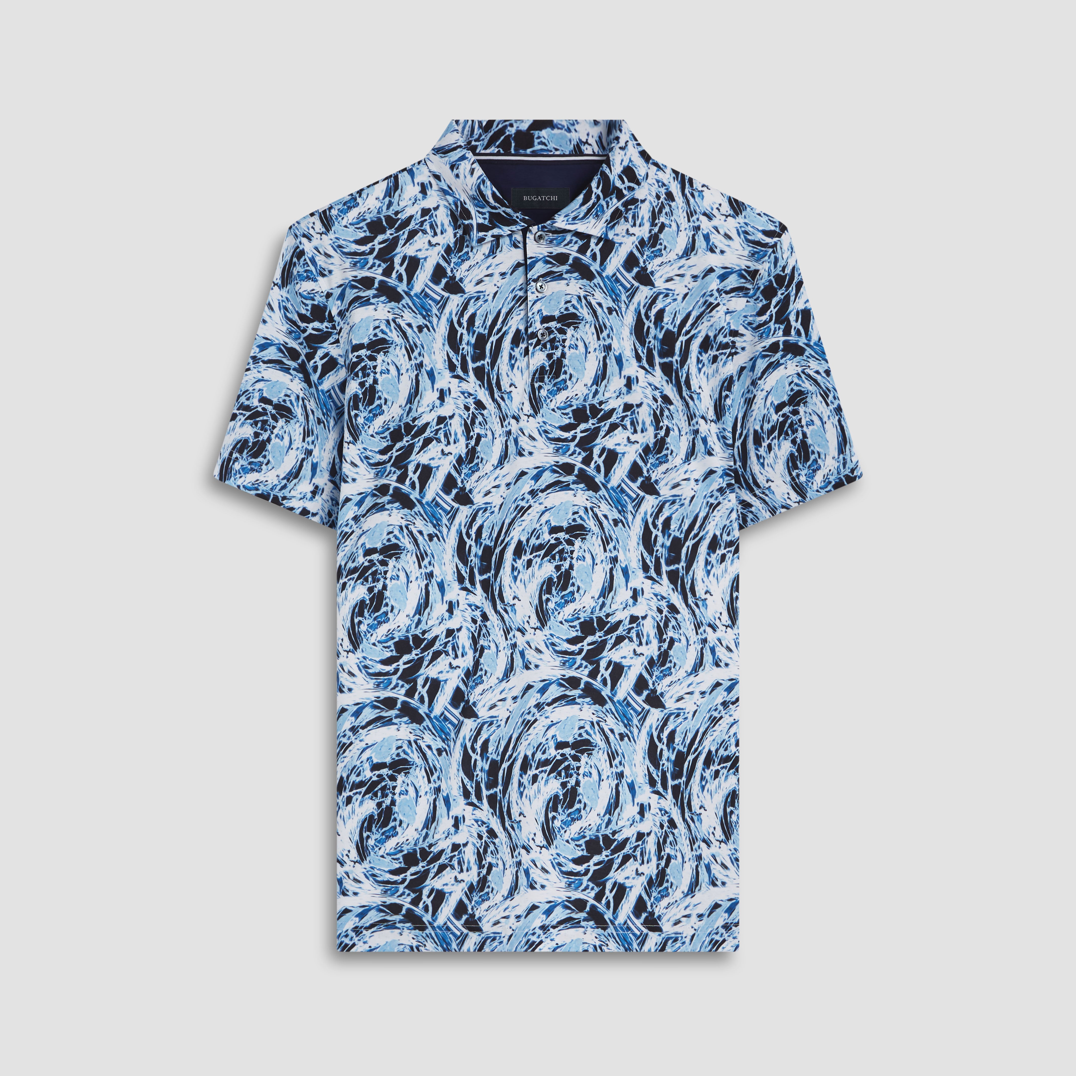 Hendrix Abstract Print Polo Shirt for Men - Stylish Casual Button Down Shirt with Unique Design - Perfect for Office, Party & Everyday Wear