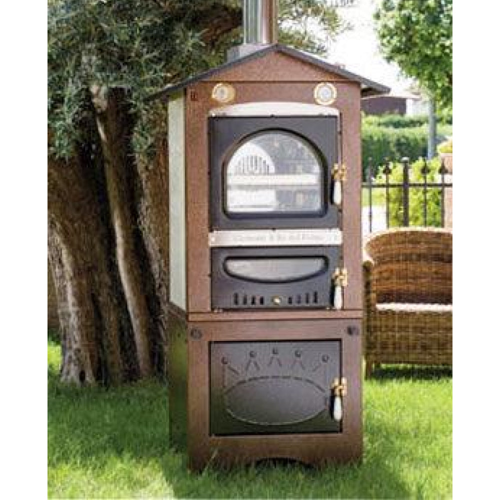 Clementi SMILE Outdoor Wood Fired Pizza Oven - Copper & Ramato Finish - Perfect for Backyard Cooking, Garden Parties & Authentic Italian Pizza Making