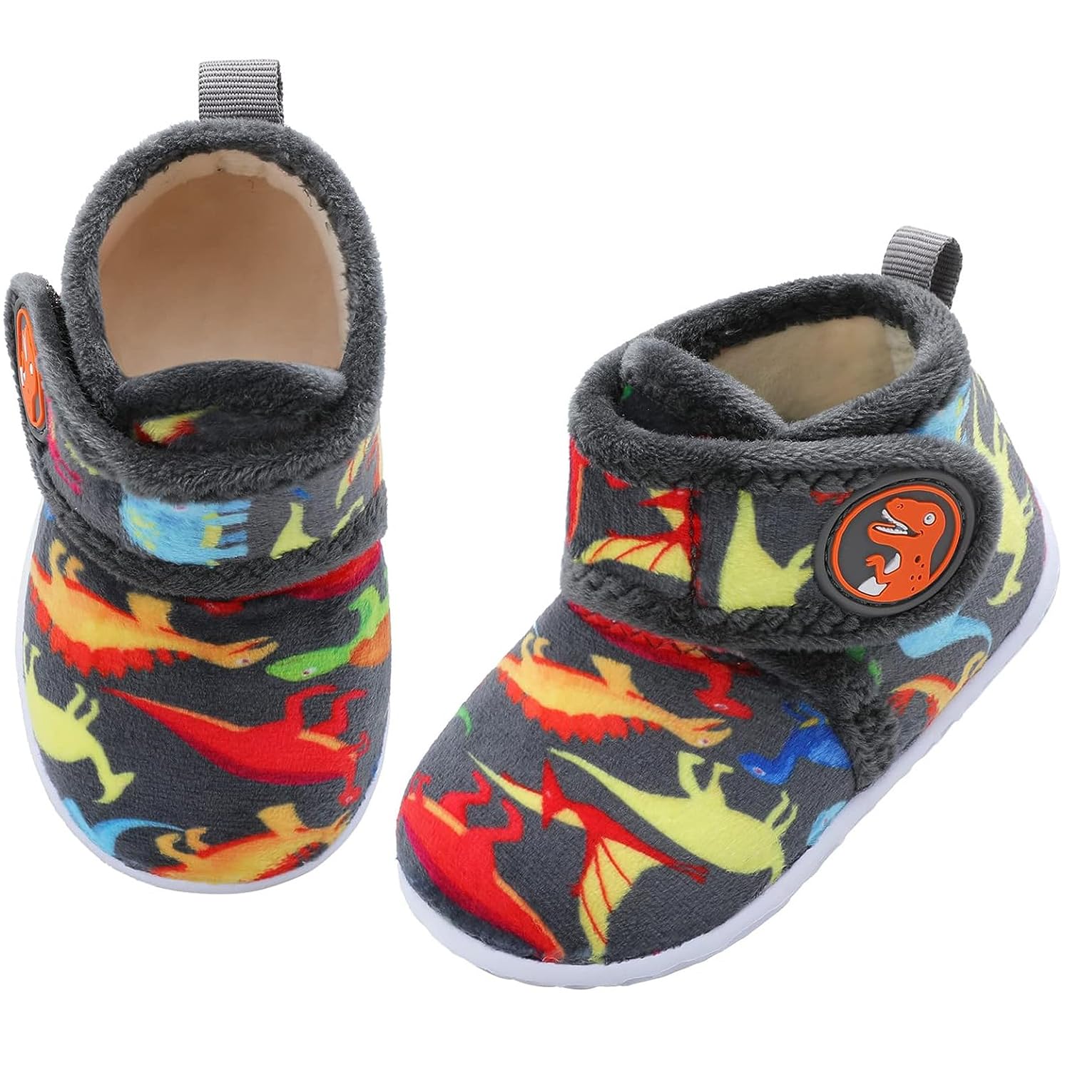 JOINFREE Kids Furry House Slippers - Warm Indoor Booties for Boys & Girls | Cozy Non-Slip Home Shoes for Toddlers & Children | Perfect for Winter, Playtime & Relaxing at Home