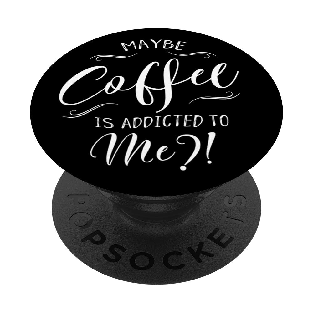 Love Coffee Art PopSockets Swappable PopGrip - Funny Coffee Lover Phone Grip & Stand for iPhone, Samsung | Perfect for Office, Travel & Coffee Shops