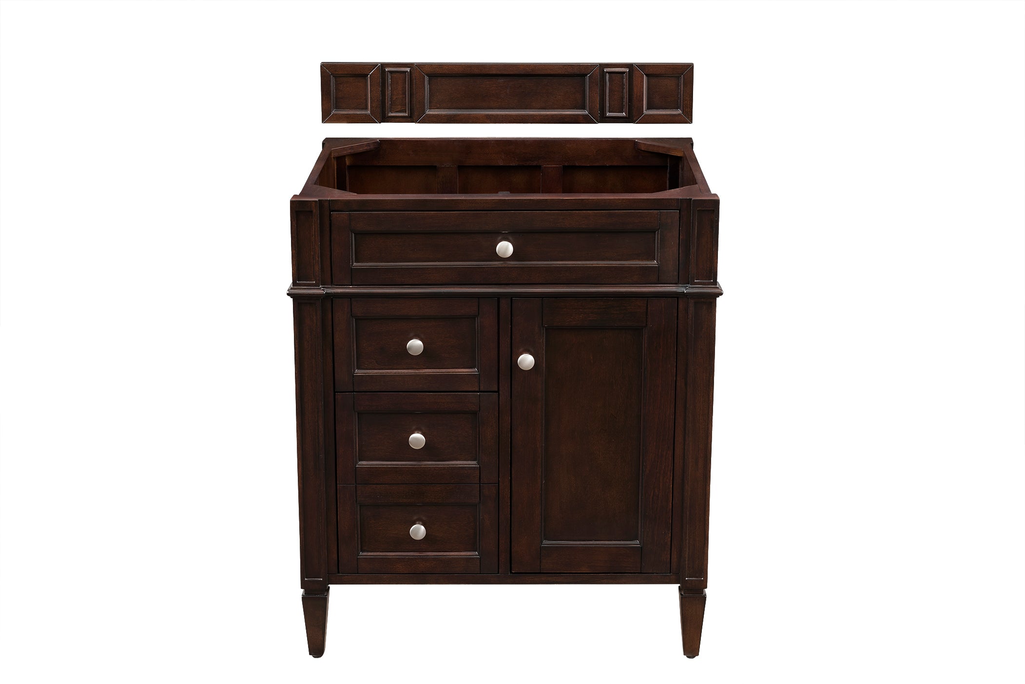 Brittany 30 Inch Single Bathroom Vanity with Sink - Burnished Mahogany Finish for Modern Home Decor | Perfect for Small Bathrooms & Powder Rooms