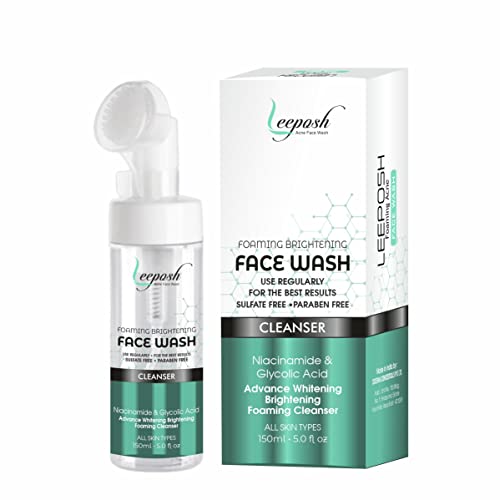 Leeposh Acne Face Wash with Niacinamide & Glycolic Acid - Oil Control, Blackhead Removal & Acne Treatment Foaming Cleanser | Perfect for Daily Skincare Routine & Teen Acne Care