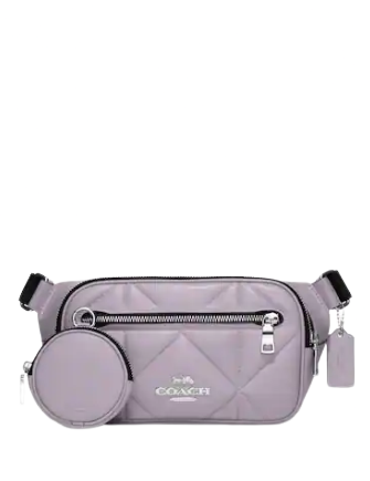 Coach Elias Belt Bag With Puffy Diamond Quilting - Stylish Crossbody Bag for Women | Fashionable Waist Pack for Travel, Shopping & Everyday Use