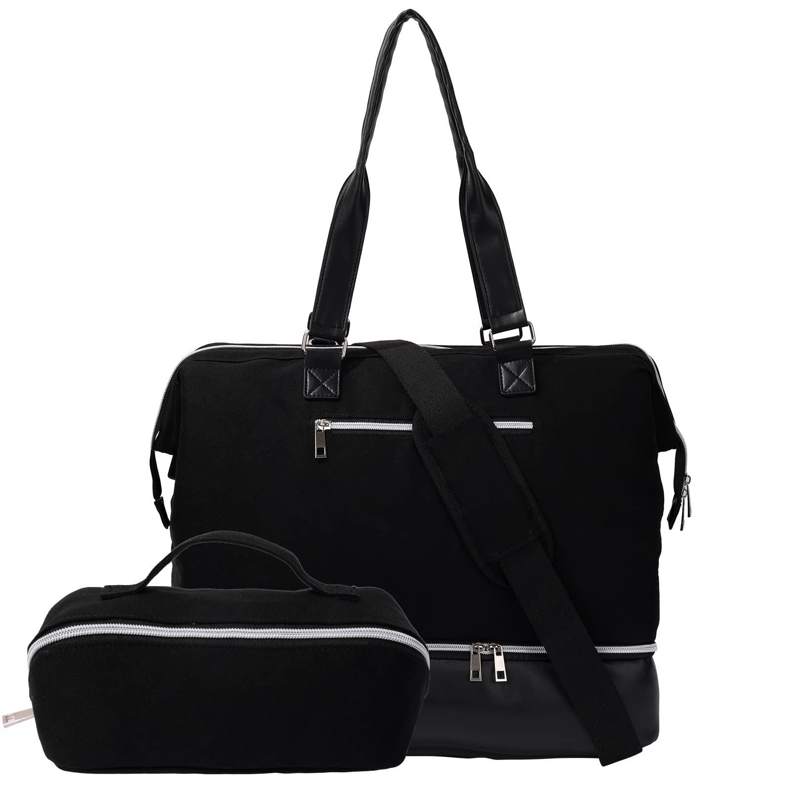 Stylish Large Weekender Bags for Women - Spacious Overnight Travel Duffel with Shoe Compartment | Perfect for Weekend Getaways, Gym Trips & Airplane Carry-On
