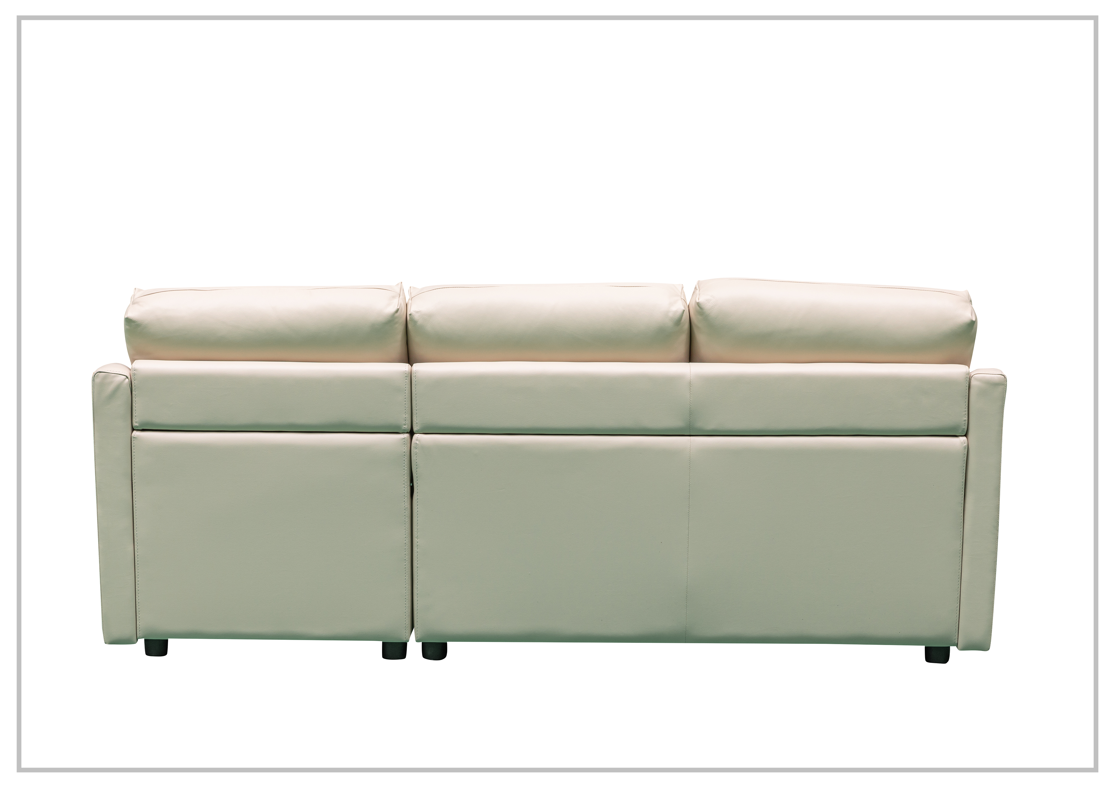 Gio Italia Merax L-Shaped Leather Full XL Sectional Sleeper Sofa with Storage Chaise - Modern Living Room Furniture for Small Spaces & Home Theater