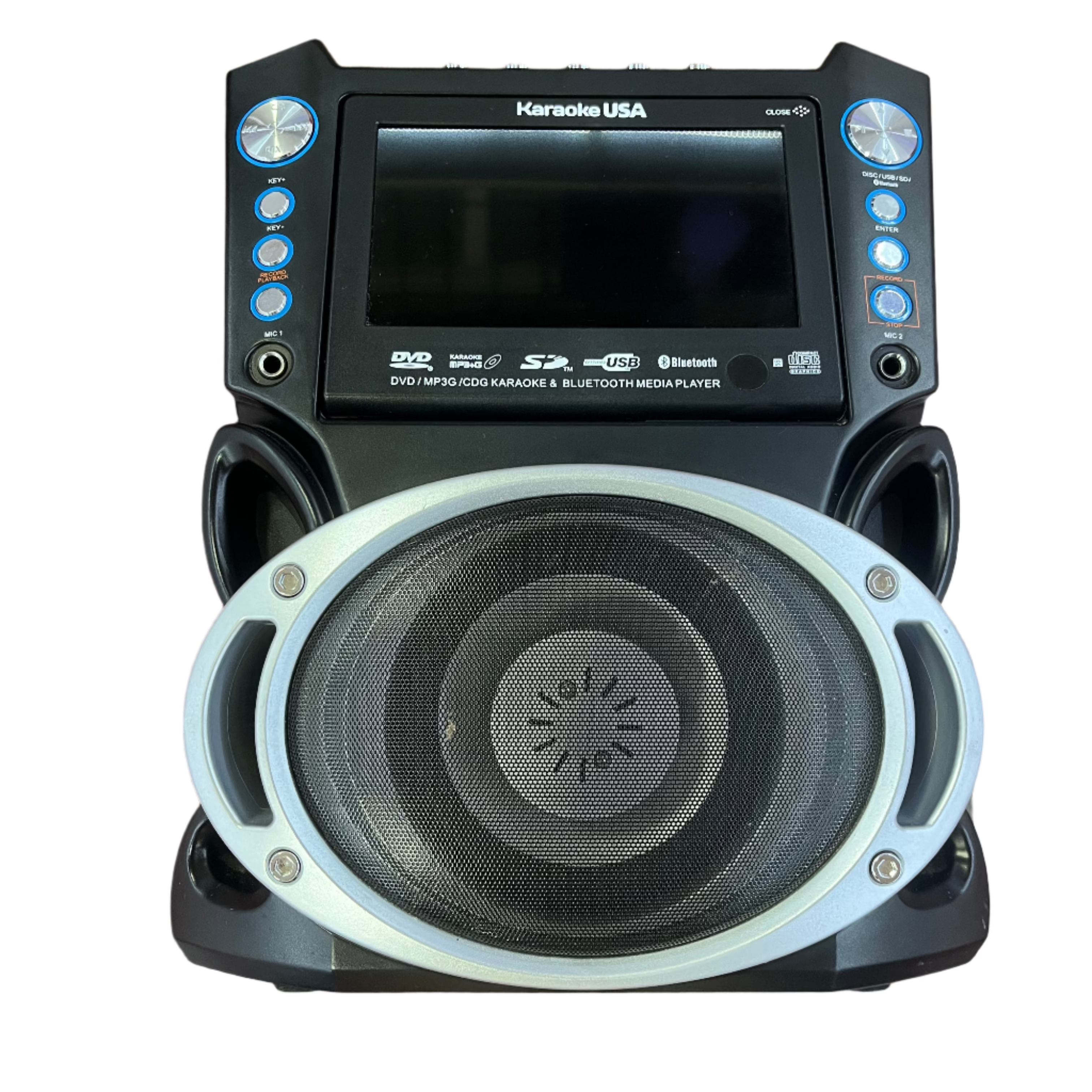 Karaoke Machine with Bluetooth - GF843 Wireless Singing System for Home Parties & Professional Use | High-Quality Audio & LED Lights for Ultimate Entertainment Experience