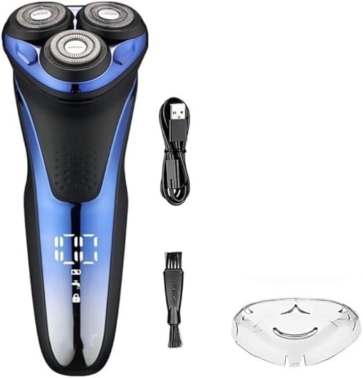 Professional Electric Shaver for Men - Waterproof Rotary 3D Floating Beard Trimmer with Rechargeable Battery | Perfect for Travel, Gym & Daily Grooming