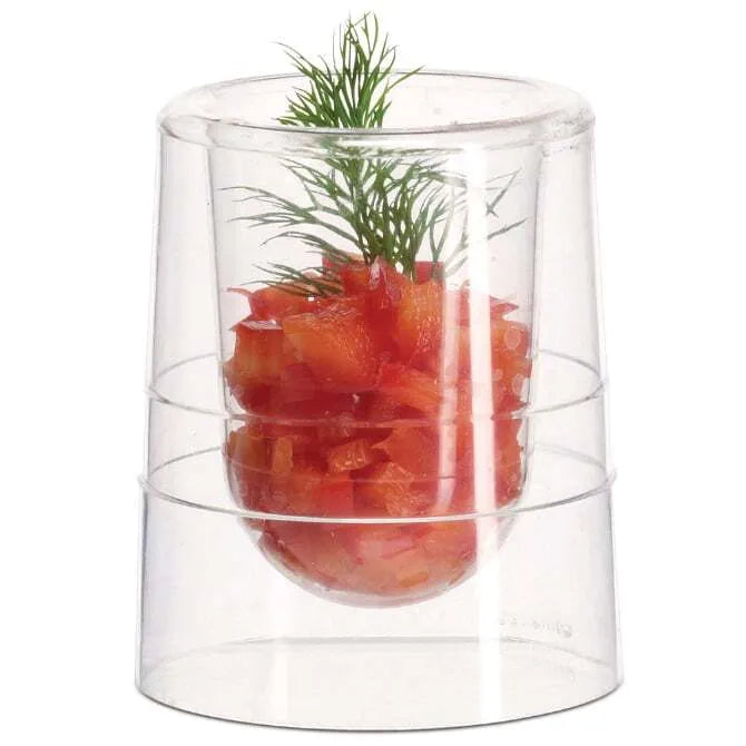 Premium Comatec Double Wall Aperitif Glasses - 2.5oz Set of 200 - Elegant Cocktail, Wine & Dessert Serving Glasses for Parties, Weddings & Restaurants