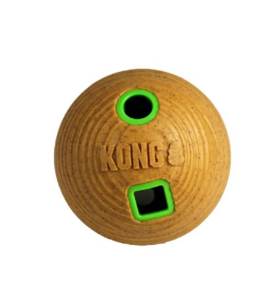 Kong Bamboo Feeder Ball Dog Toy - Interactive Chew Toy for Small & Large Dogs - Perfect for Training, Boredom Relief & Dental Health - Indoor & Outdoor Play