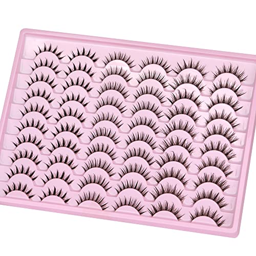 Natural Look Manga Lashes - 30 Pairs Wispy Spiky False Eyelash Clusters for Anime Style, Extension-Like Volume | Perfect for Cosplay, Daily Wear & Special Occasions