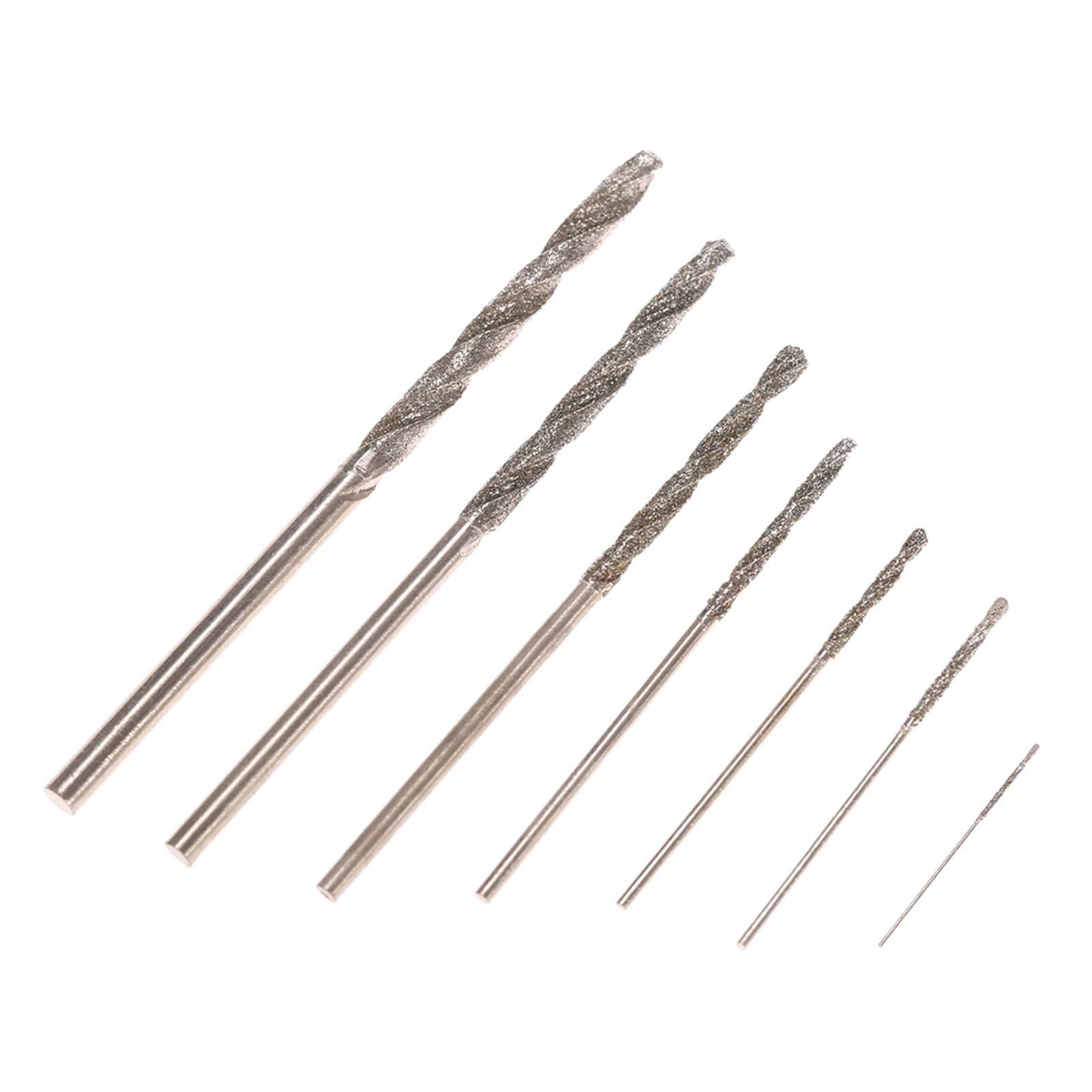 MOUNTAIN MEN 7-Piece Diamond Drill Bit Set - High Hardness Diamond Coated Twist Drill Bits for Jewelry, Agate & Fine Drilling | Perfect for DIY Crafts, Stone Carving & Glass Work