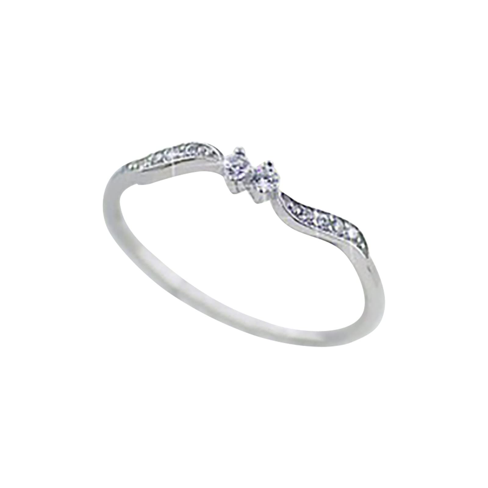 Willows Leaf Silver Plated S925 Engagement Ring for Women - Elegant Proposal Wedding Band, Dainty Stackable Ring for Everyday Wear & Special Occasions