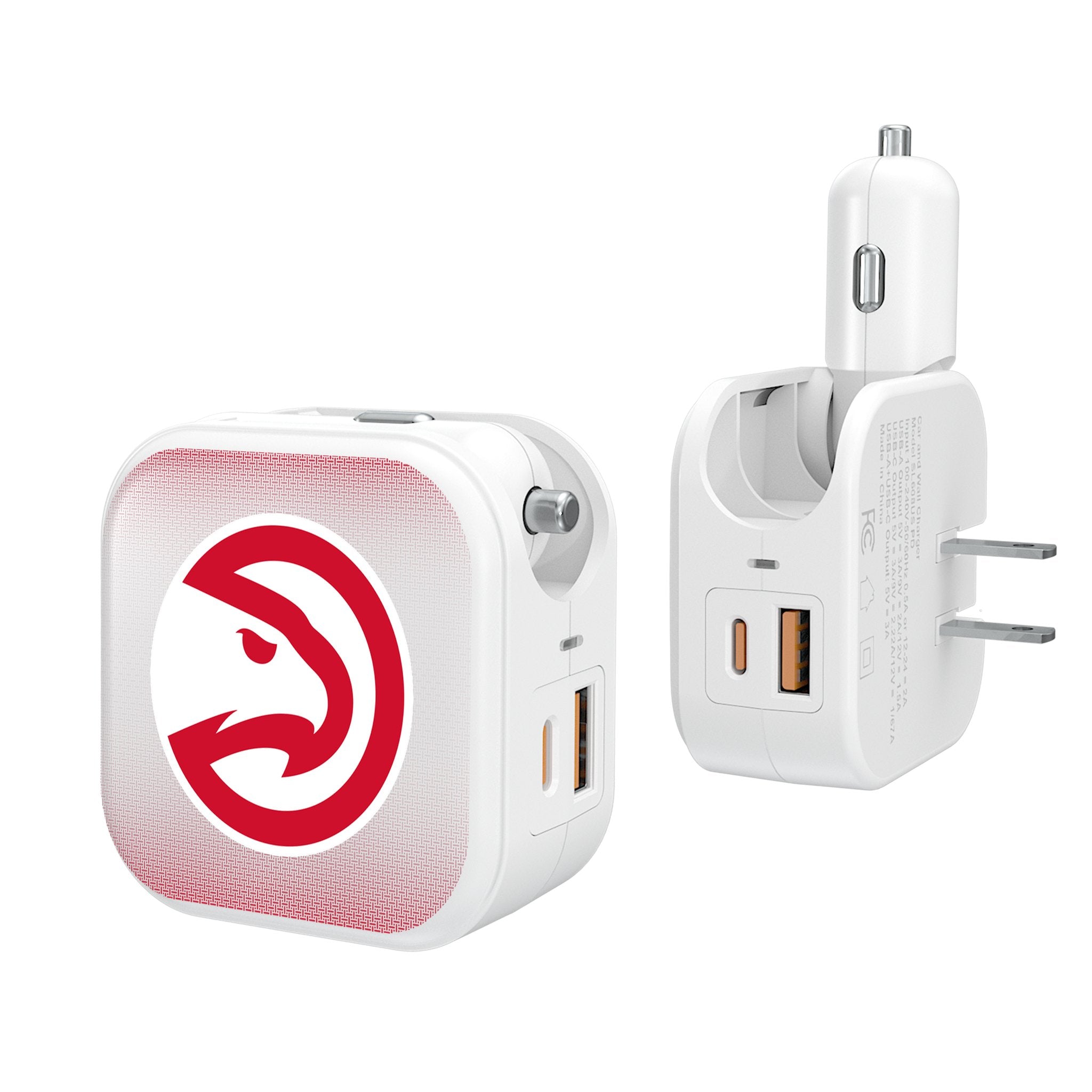 Atlanta Hawks NBA Team 2-in-1 USB Charger Cable - Fast Charging for iPhone & Android - Perfect for Home, Office & Travel Accessories