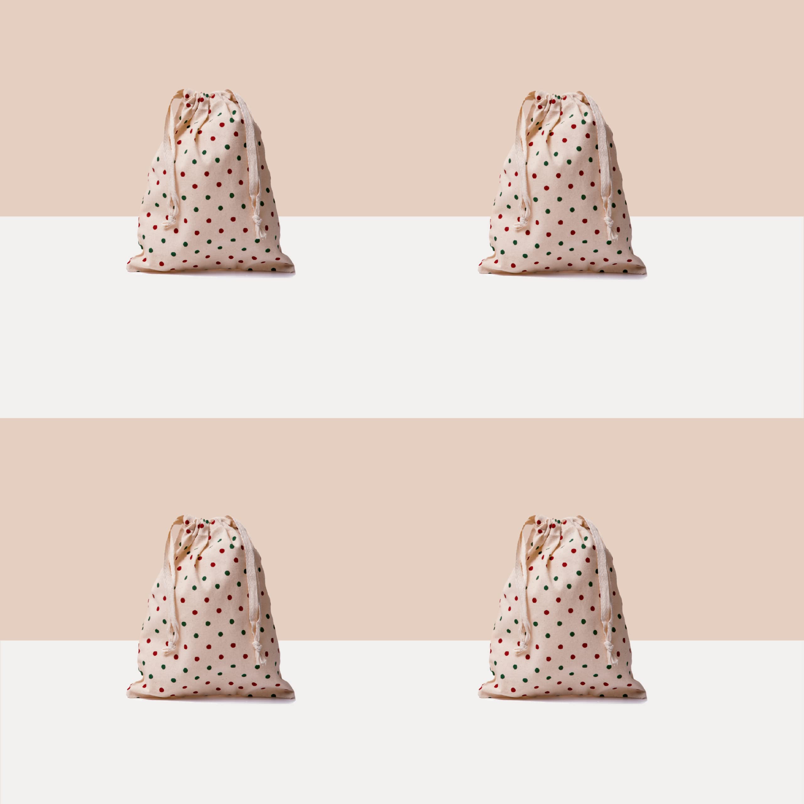 Eco-Friendly Reusable Cotton Gift Bags with Drawstring - 100% Organic Fabric for Christmas, Birthday & Wedding - Sustainable Holiday Gift Wrapping Alternative (4 Pack 8