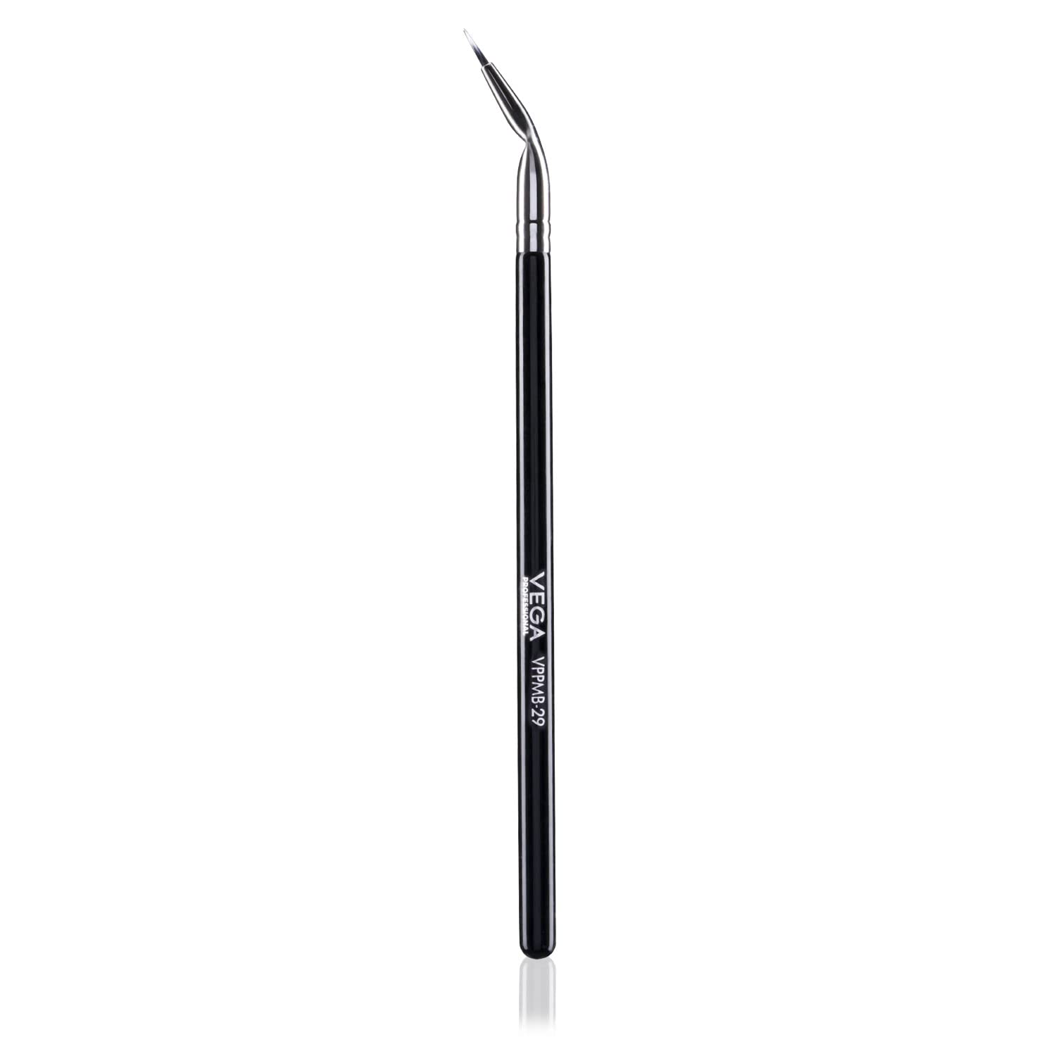 VEGA PROFESSIONAL Angled Lip Brush - Soft Bristles for Precise Makeup Application, Copper Ferrule & Wooden Handle (VPPMB-29) - Perfect for Liquid Lipstick, Lip Gloss & Lip Liner Application
