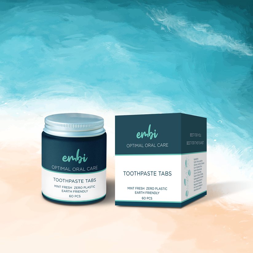 Embi OOC Whitening Toothpaste Tablets for Teeth Whitening & Stain Removal - Perfect for Travel, Eco-Friendly Oral Care & On-the-Go Use