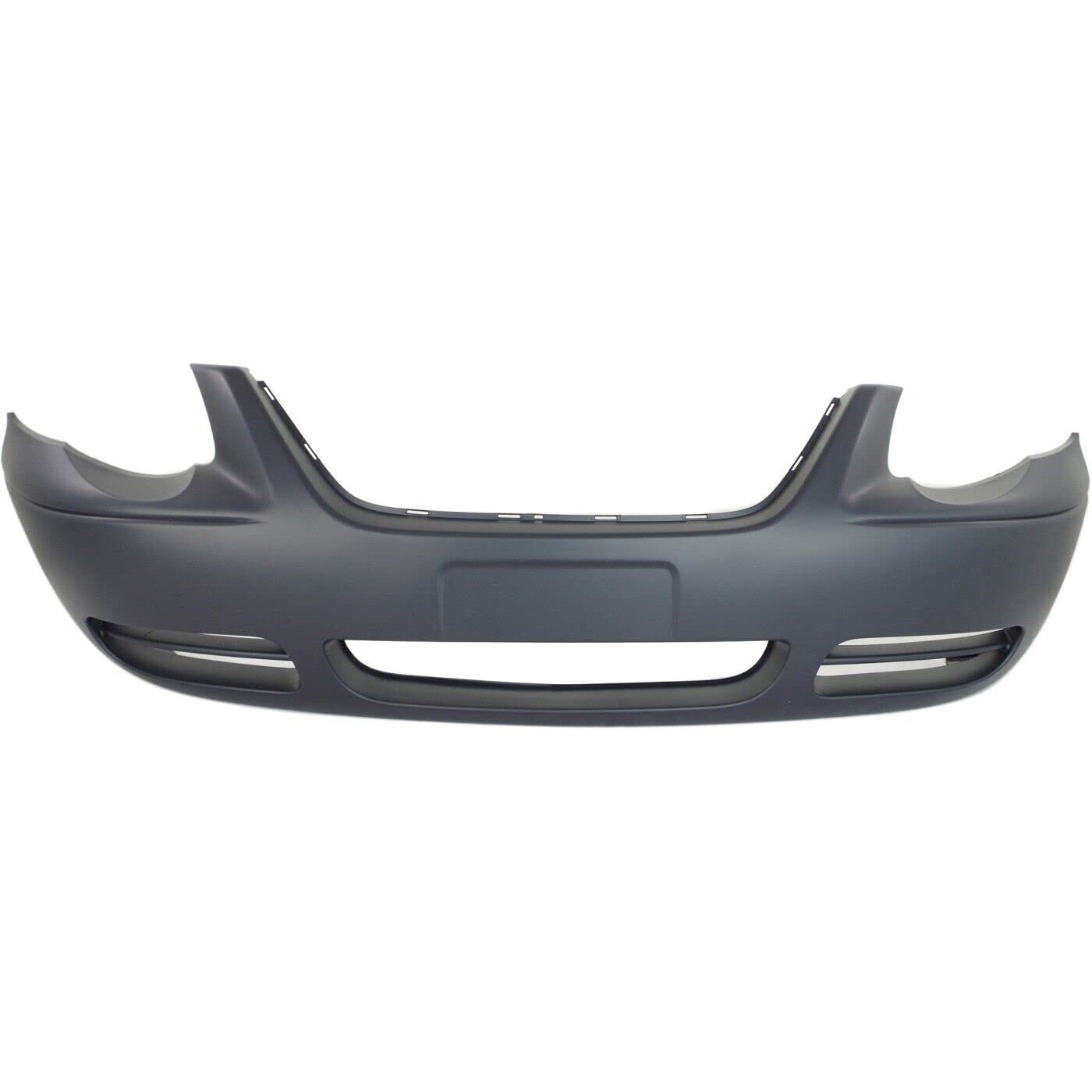 Primed Front Bumper Cover for 2005-2007 Dodge Town & Country - No Fog Lights - Part # CH1000434 / 5139120AA - Perfect for Replacement & Collision Repair