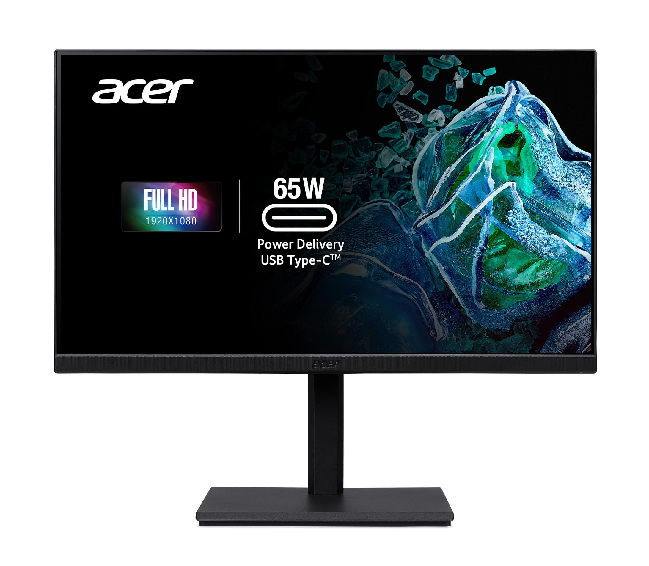 Acer CB271 bmirux 27 Inch Full HD 1080p IPS Zero Frame Computer Monitor - AMD FreeSync, 1ms VRB, 75Hz Refresh Rate, 99% sRGB, Delta E<1, Height Adjustable Stand with Tilt & Pivot - Ideal for Home Office, Gaming & Graphic Design (USB-C, HDMI Ports)