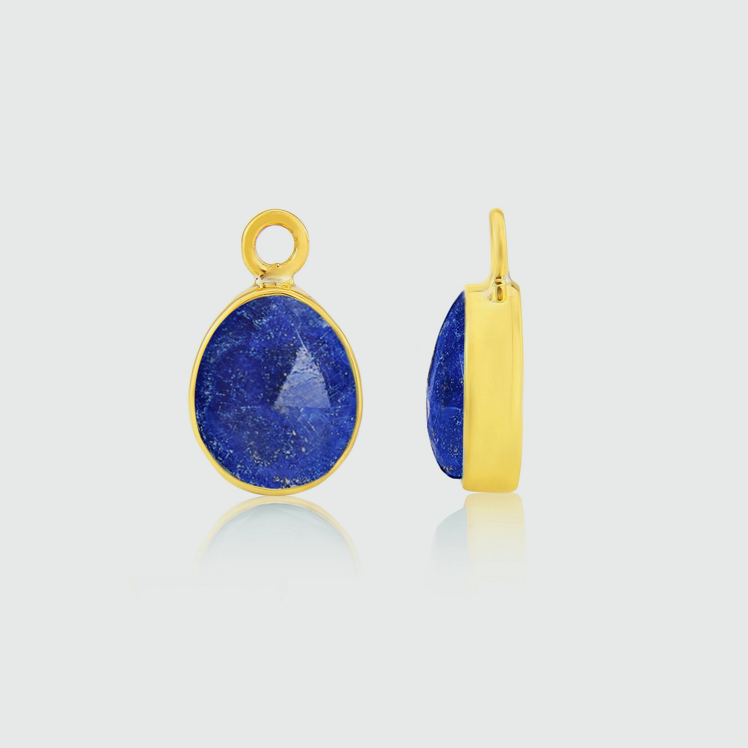 Manhattan Gold & Lapis Lazuli Interchangeable Gemstone Drop Earrings for Women - Elegant Dangle Jewelry for Parties, Weddings & Special Occasions