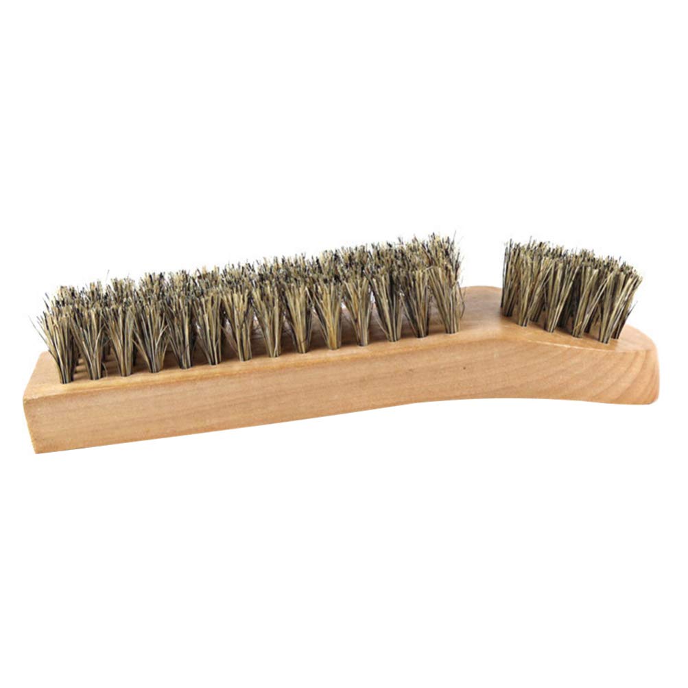 Exceart Wooden Shoe Polish Brush - Leather Shoe Cleaner & Polishing Applicator Tool for Men & Women - Perfect for Dress Shoes, Boots, and Leather Care