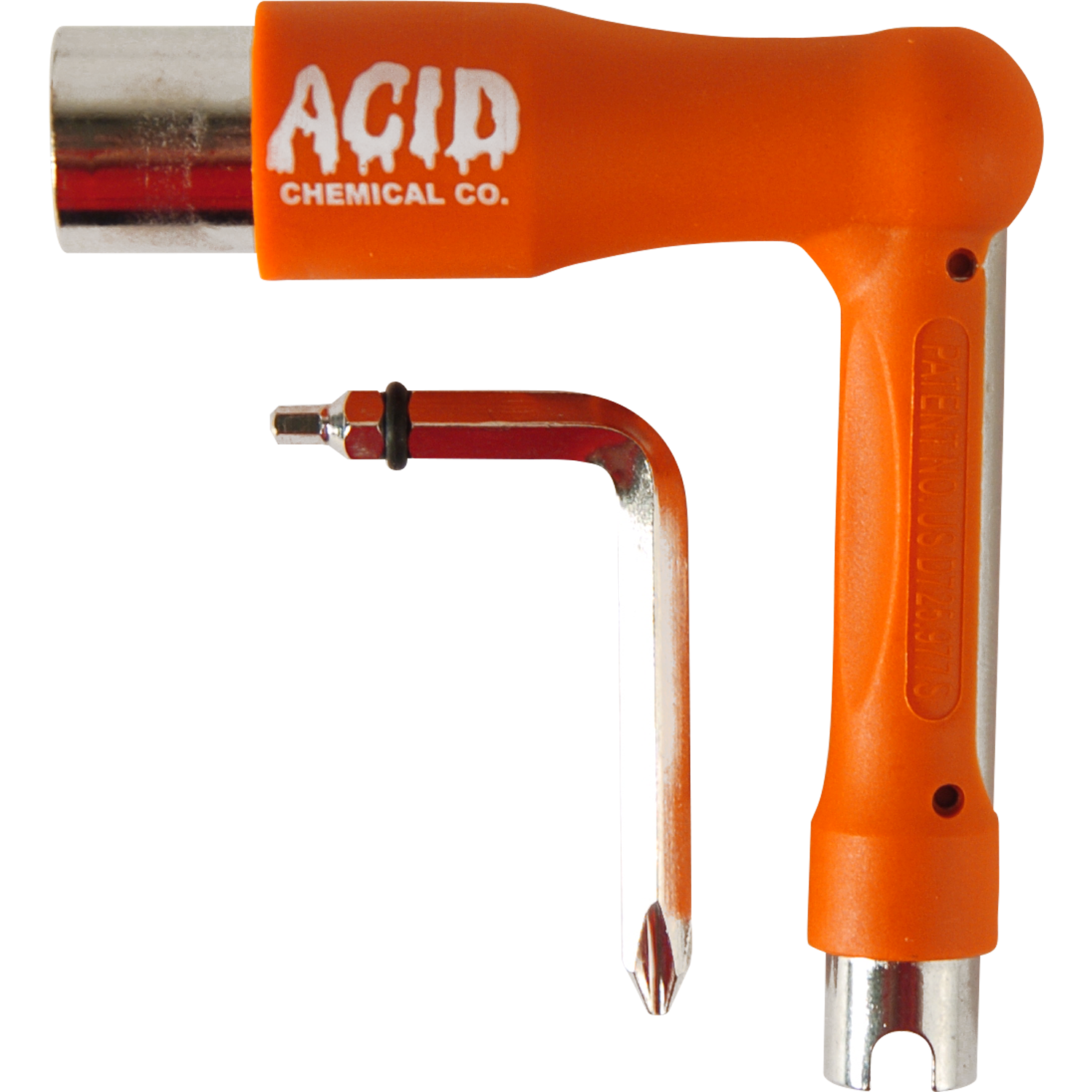 Acid Space Orange Skateboard Tool - Multi-Function Skate Tool for Adjusting Trucks, Wheels & Bearings | Perfect for Skateboard Maintenance & DIY Repairs