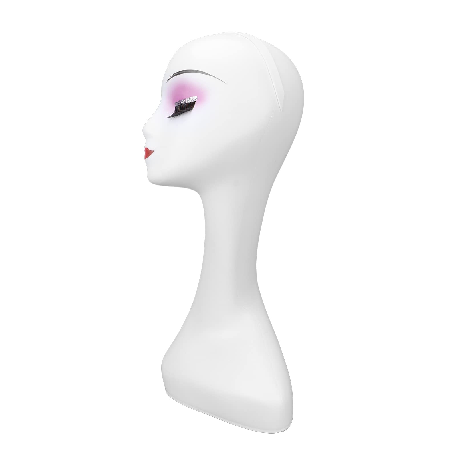 Stylish Female Mannequin Head for Salon & Wig Display - Durable Stable Glasses Holder - Perfect for Hairstyling Practice, Wig Styling & Retail Store Visual Merchandising