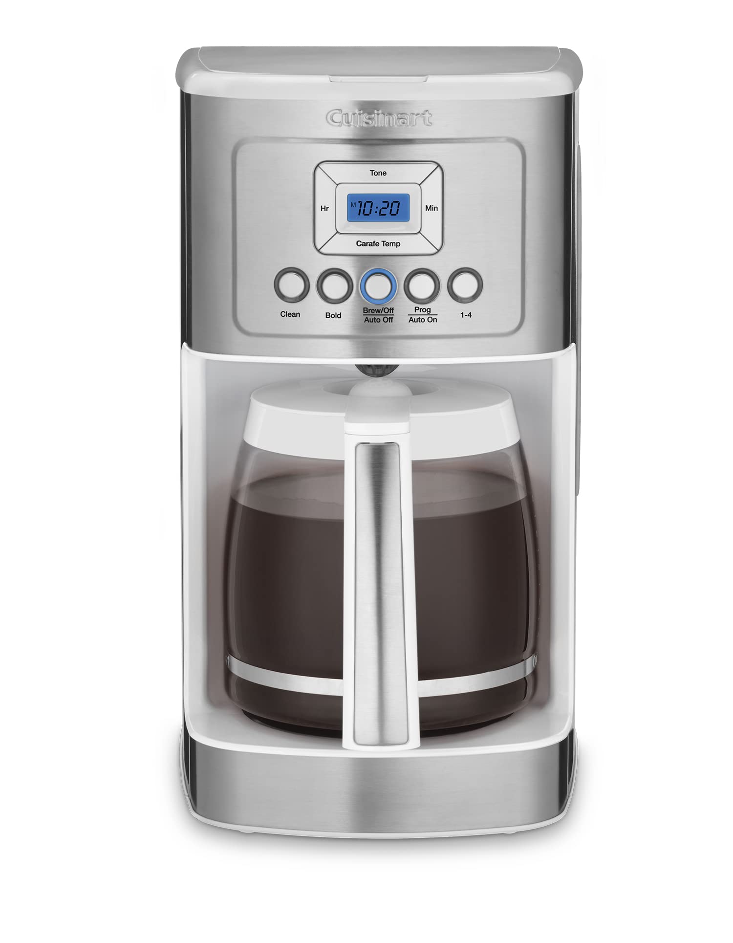 Cuisinart DCC-3200WP1 14-Cup Programmable Coffee Maker with Perfectemp Technology - White Glass Carafe - Ideal for Home, Office & Entertaining