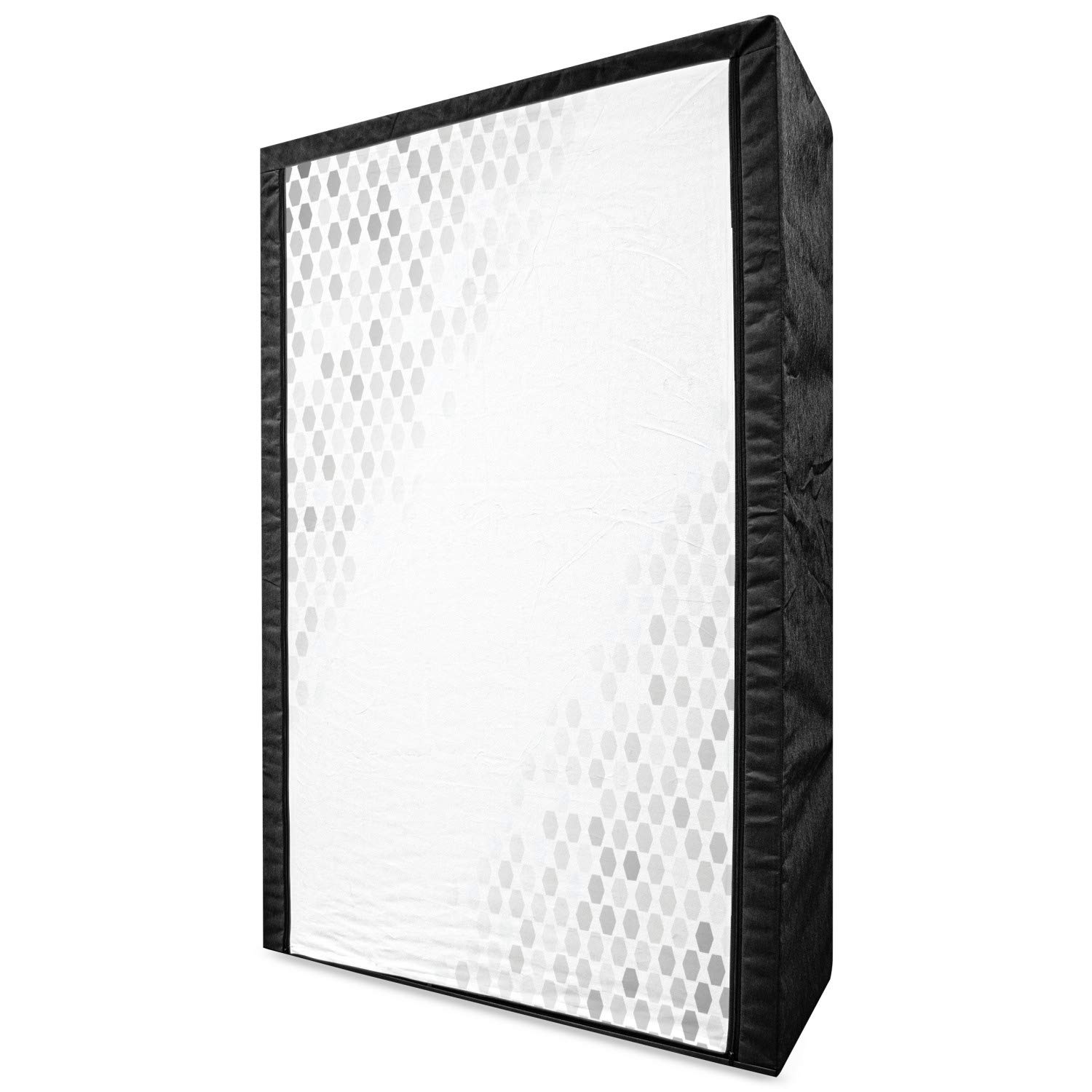 Ambesonne Grey Portable Fabric Wardrobe with Geometric Mosaic Design - 42.5