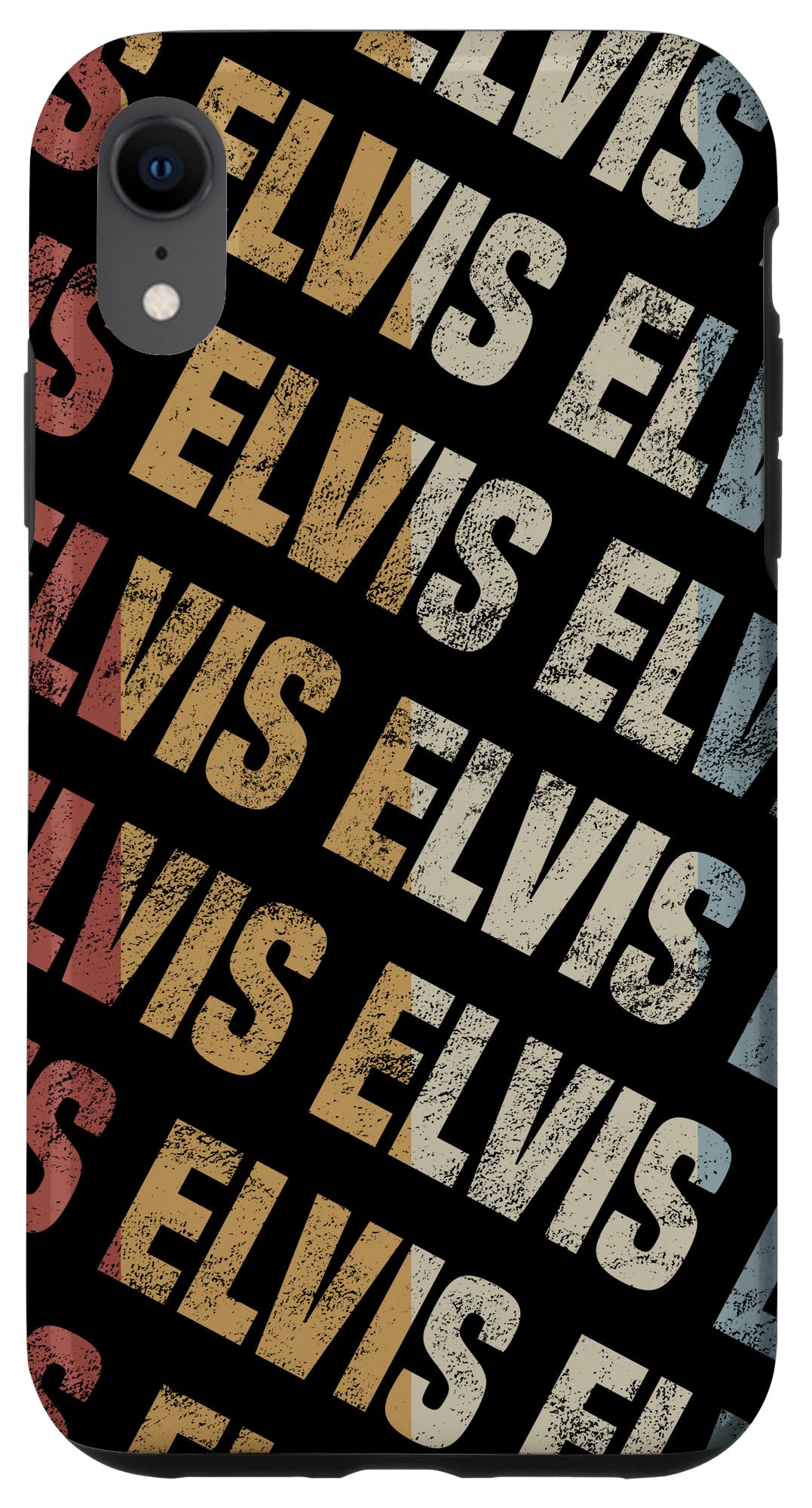 Vintage Retro Black Personalized iPhone XR Case - Custom Elvis Phone Cover | Durable Protection for Everyday Use, Perfect Gift for Music Lovers