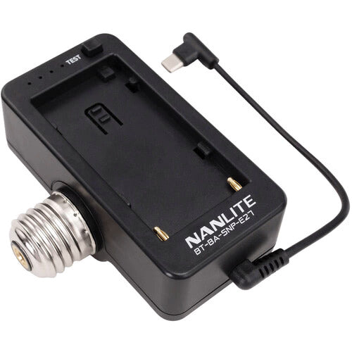 Nanlite NP-F Battery Adapter Mount for PavoBulb 10C - Power Solution for Continuous Filming & Photography Lighting
