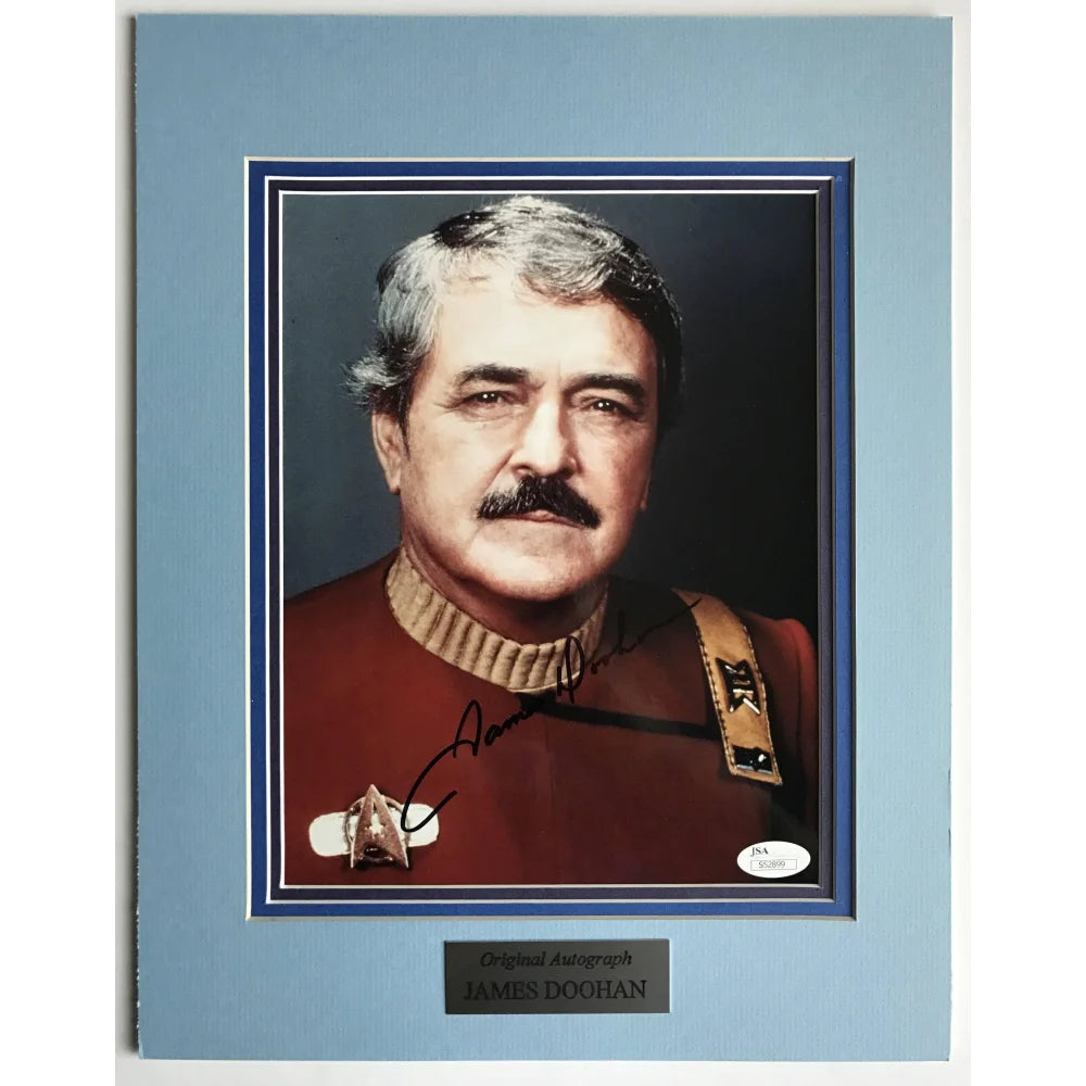 James Doohan Signed 8x10 Photo Collage with JSA COA - Authentic Star Trek Autograph Collectible for Fans & Memorabilia Displays